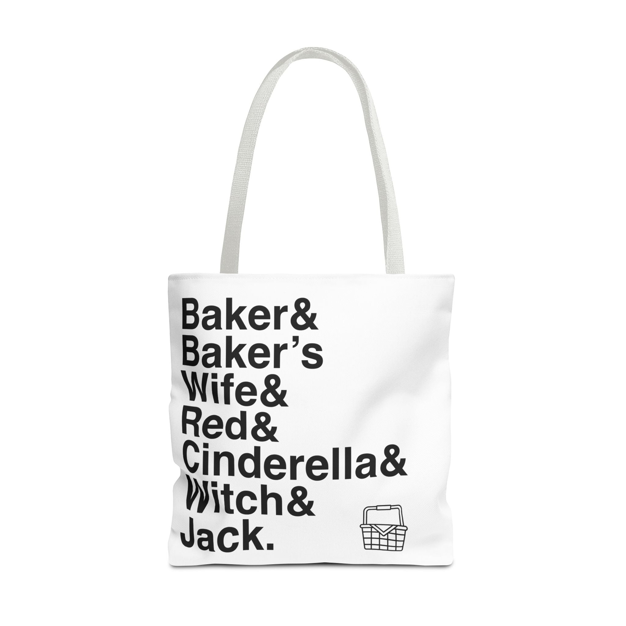 Into the Woods Tote Bag - Sondheim Musical Names List Bag | Baker, Witch, Giant Broadway Gift, Durable Canvas
