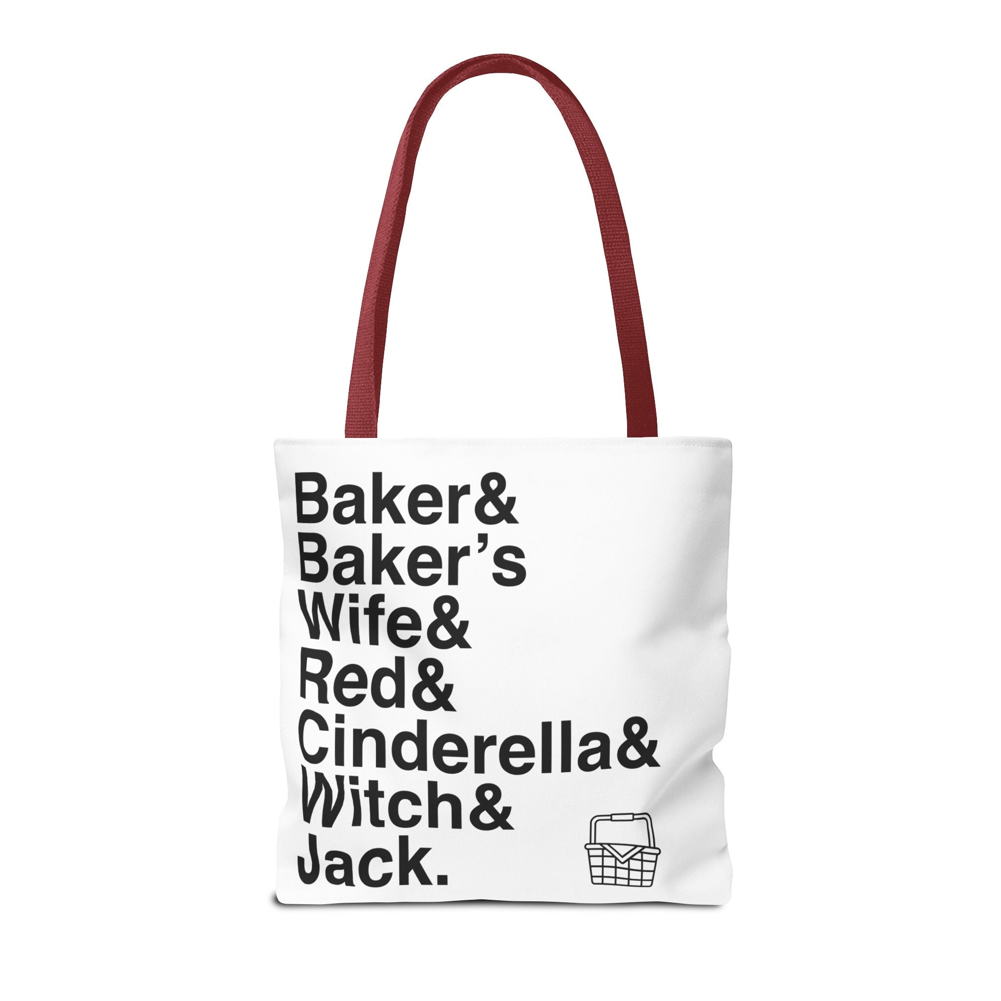 Into the Woods Tote Bag - Sondheim Musical Names List Bag | Baker, Witch, Giant Broadway Gift, Durable Canvas