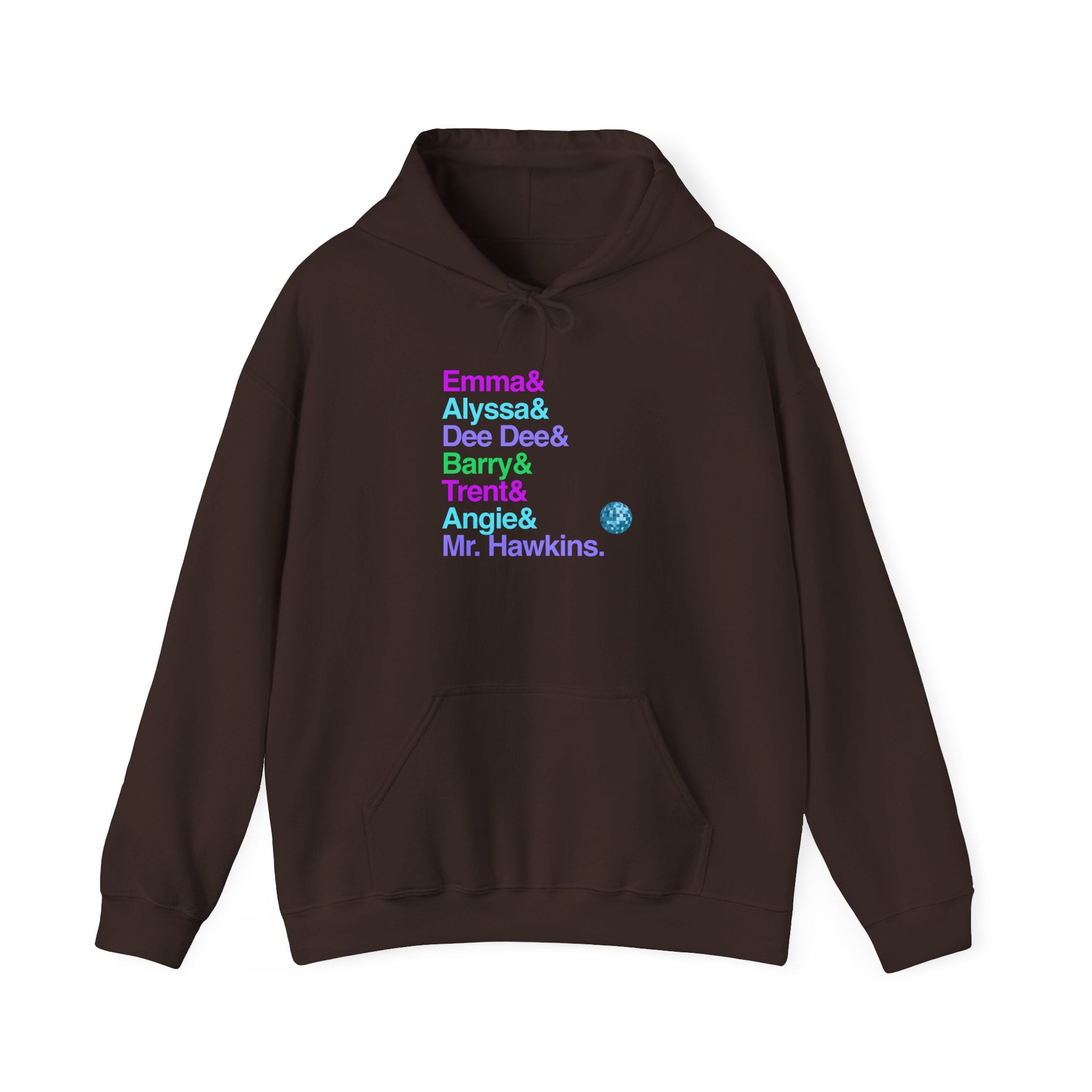 The Prom Hooded Sweatshirt - Emma, Dee Dee Allen Names List Hoodie | Zazz Broadway Musical Gift, LGBTQ Fan