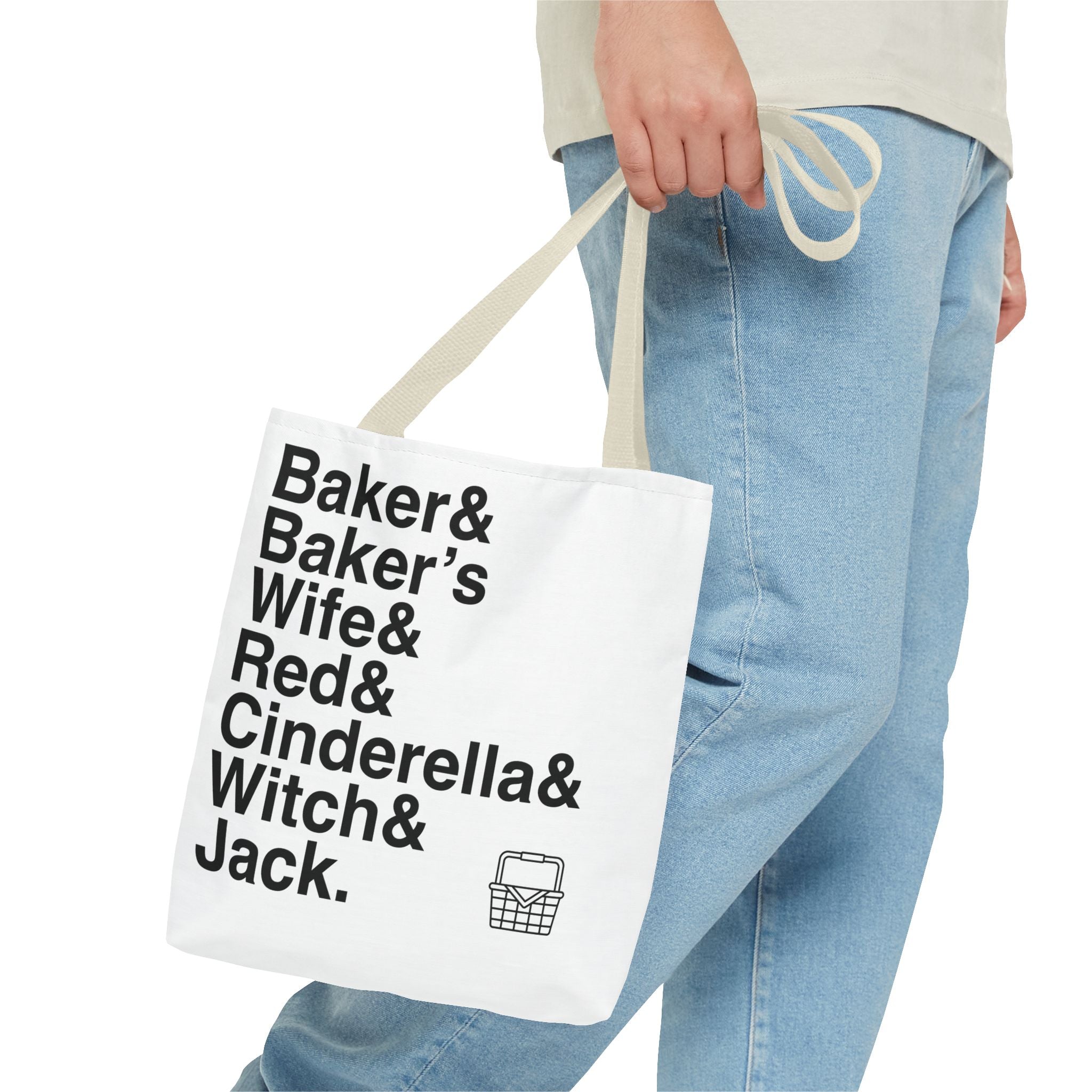 Into the Woods Tote Bag - Sondheim Musical Names List Bag | Baker, Witch, Giant Broadway Gift, Durable Canvas