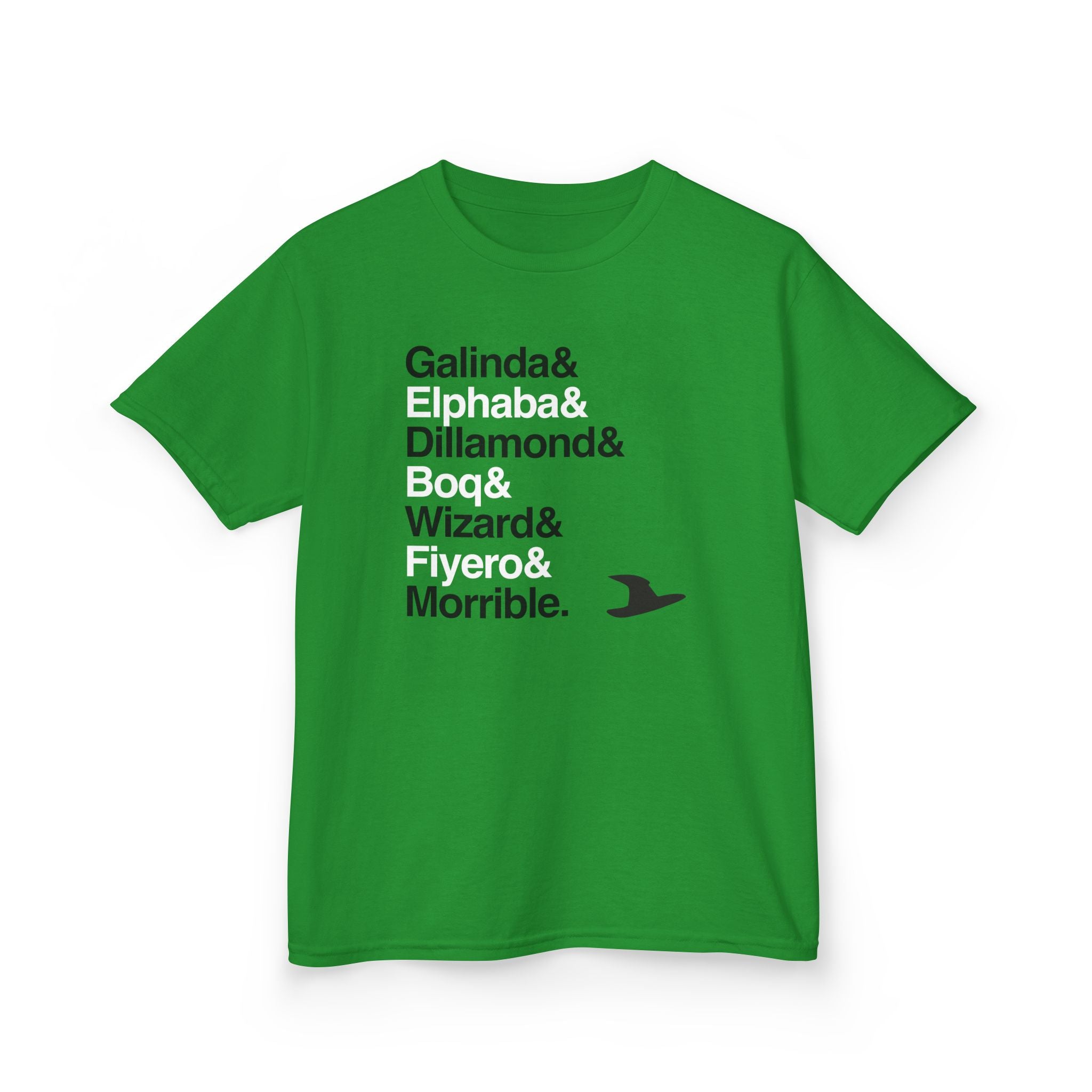 KIDS Wicked T-Shirt - Elphaba, Glinda, Defying Gravity Names List Tee | Broadway Musical Gift, Popular Witch Fan Apparel