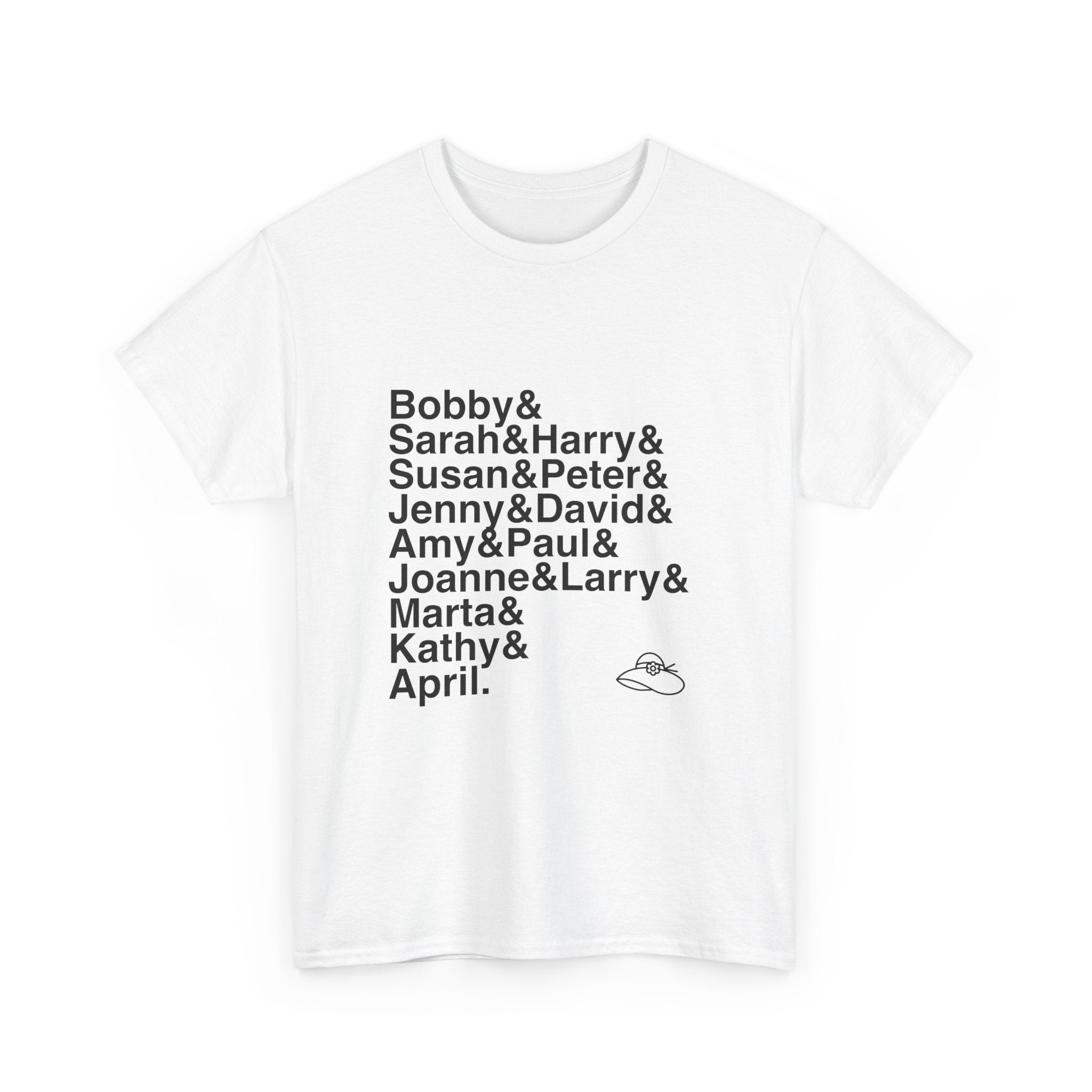 Company T-Shirt - Bobby, Joanne Names List Tee | Being Alive, Sondheim Broadway Musical Gift, Theatre Fan