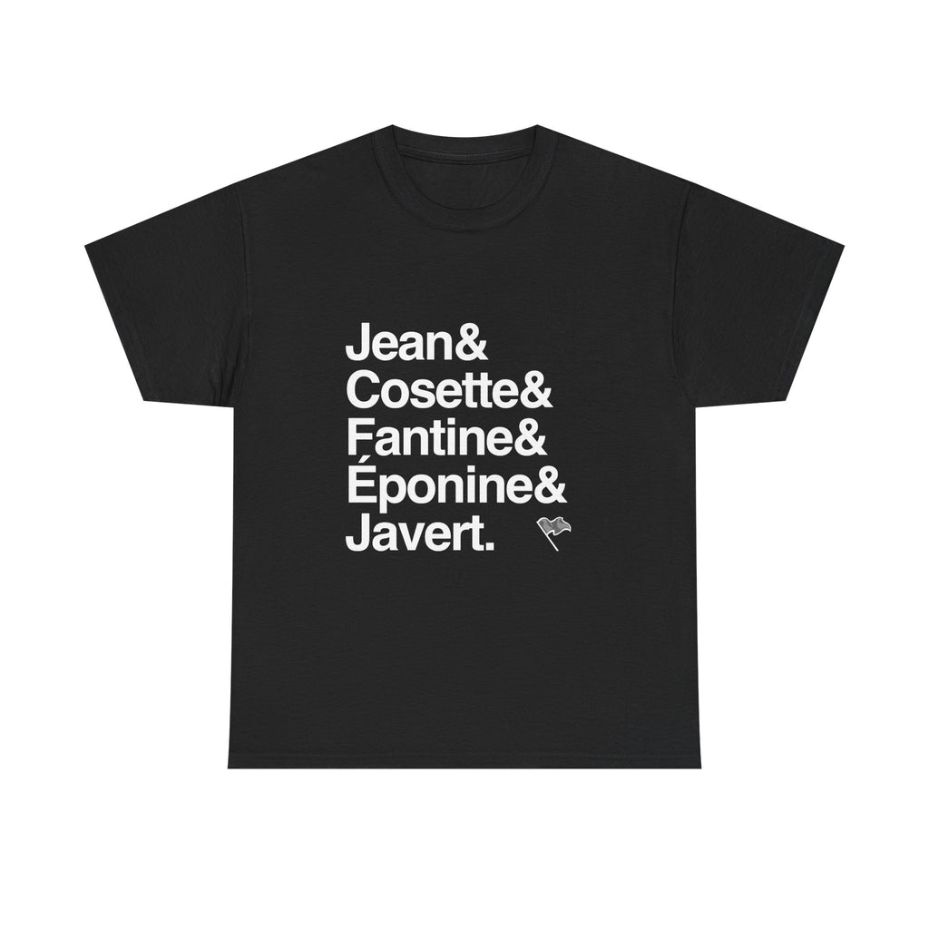 Les Misérables T-Shirt - Jean Valjean, Javert, Fantine Names List Tee | I Dreamed a Dream Broadway Musical Gift, Theatre Fan