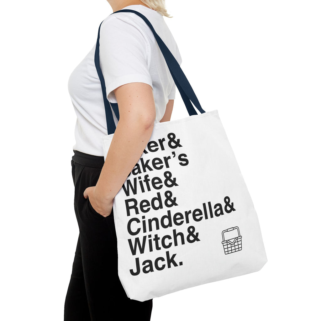 Into the Woods Tote Bag - Sondheim Musical Names List Bag | Baker, Witch, Giant Broadway Gift, Durable Canvas