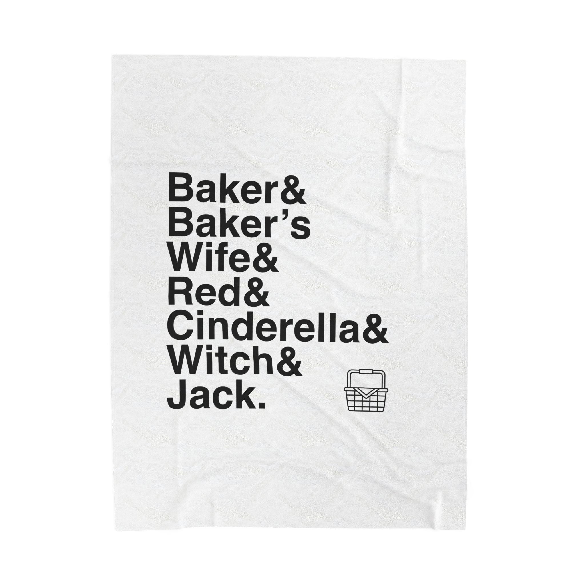 Into the Woods Blanket - Sondheim Musical Names List Throw | Cozy Fairy Tale Gift, Witch, Baker Home Decor