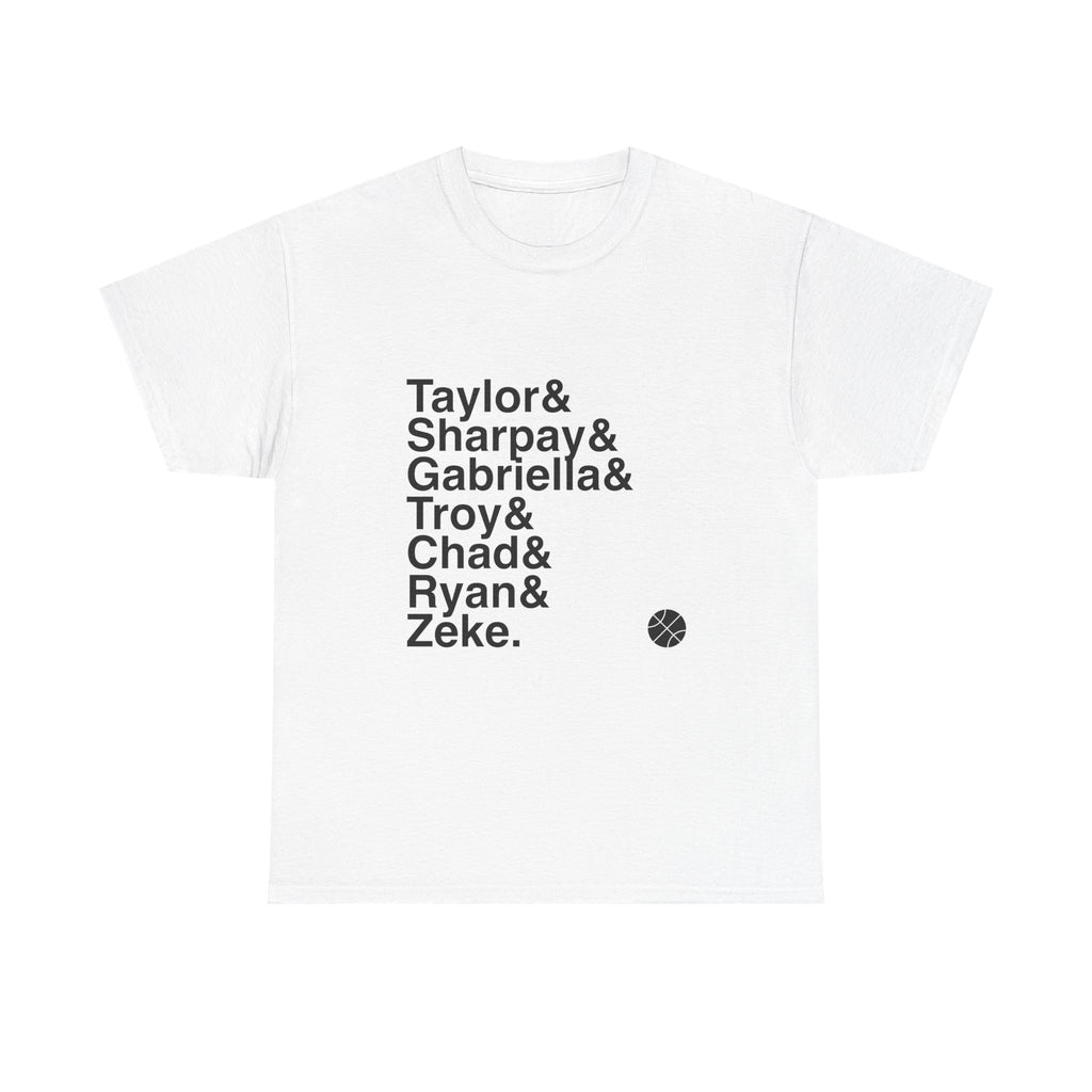 High School Musical T-Shirt - Troy Bolton, Gabriella Names List Tee | Wildcats, Breaking Free Disney Musical Gift