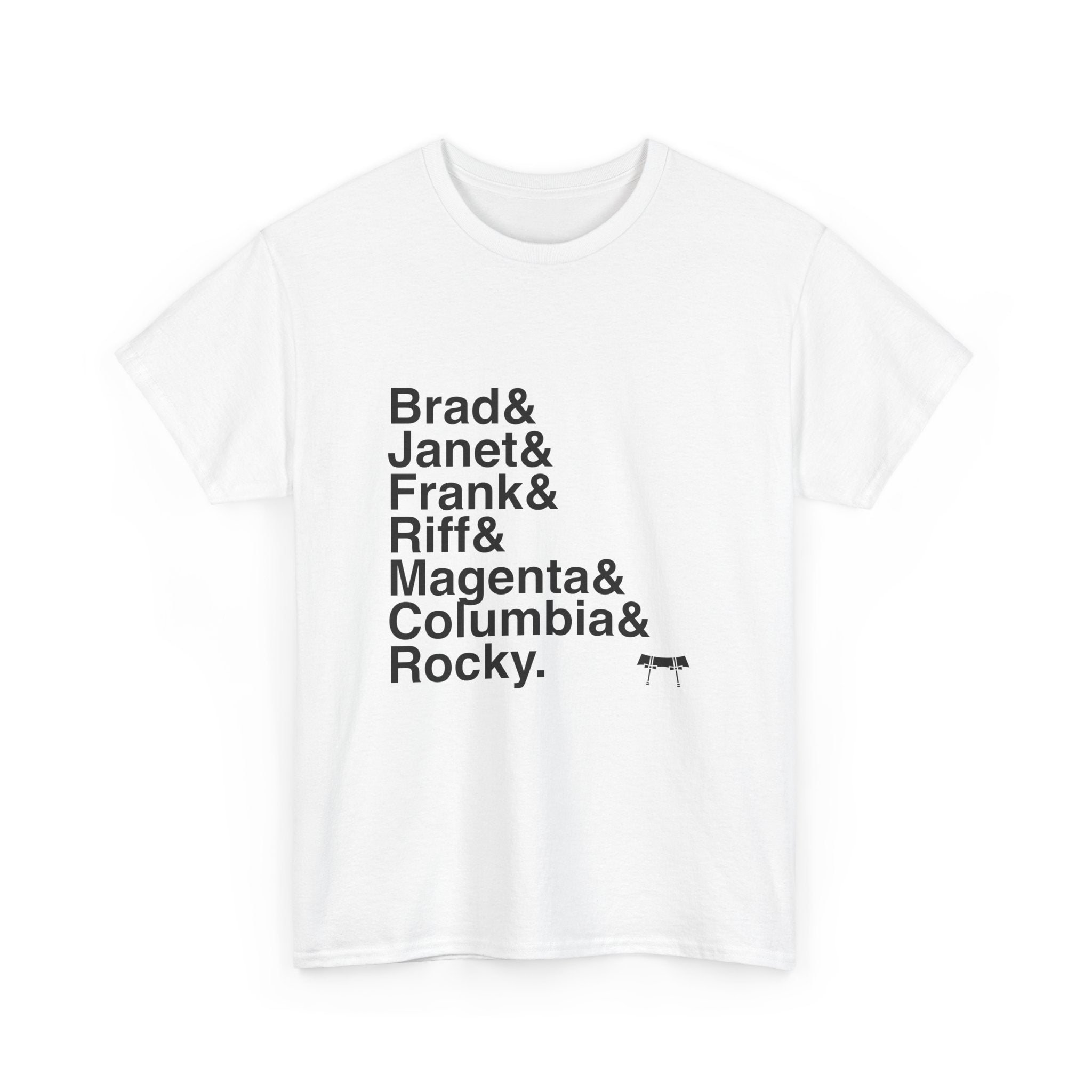 Rocky Horror T-Shirt - Frank-N-Furter, Time Warp Names List Tee | Cult Classic Musical Gift, Janet & Brad Fan Apparel