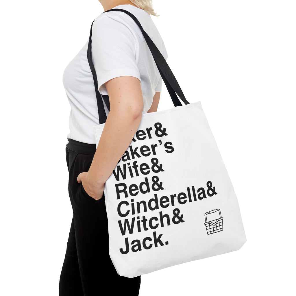 Into the Woods Tote Bag - Sondheim Musical Names List Bag | Baker, Witch, Giant Broadway Gift, Durable Canvas