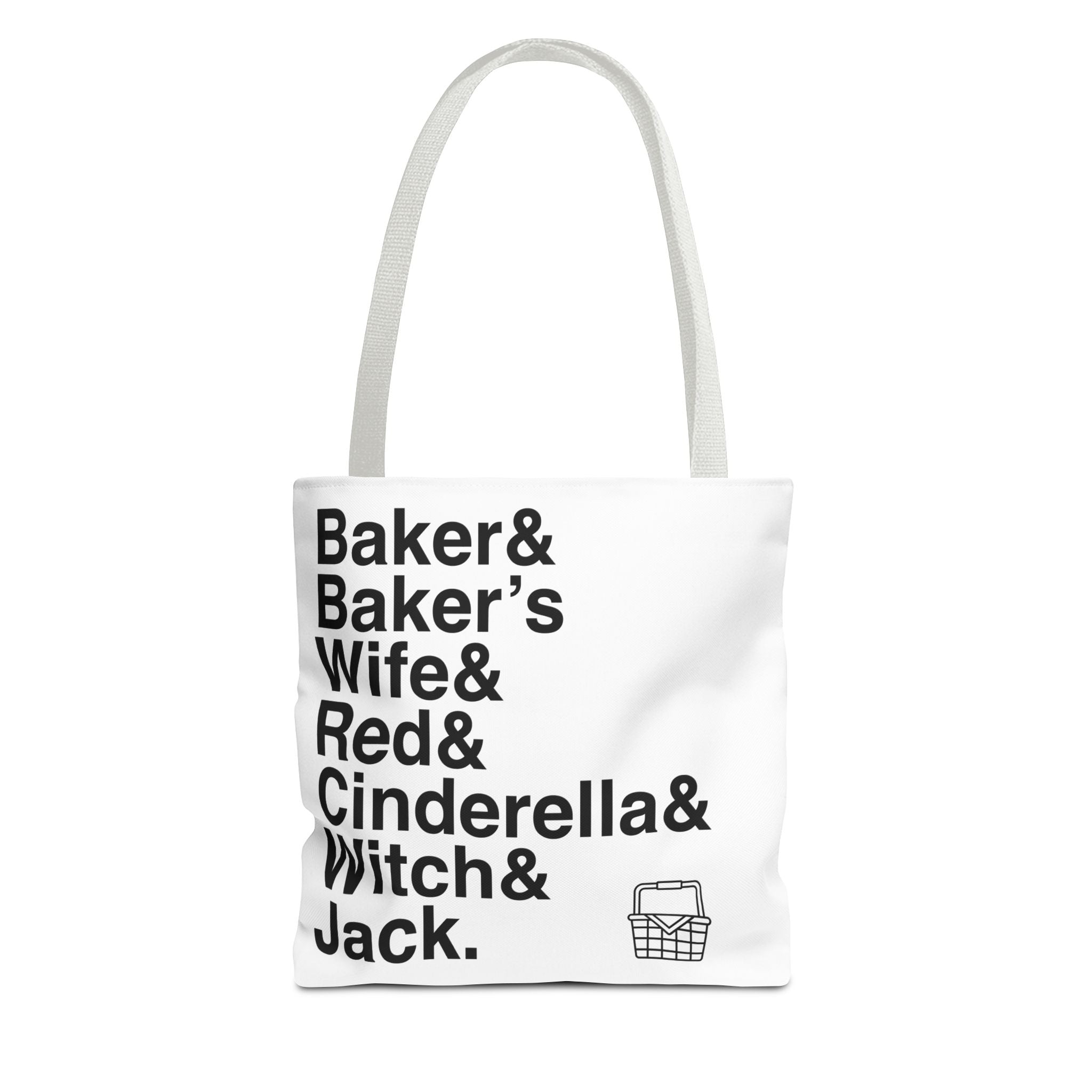 Into the Woods Tote Bag - Sondheim Musical Names List Bag | Baker, Witch, Giant Broadway Gift, Durable Canvas