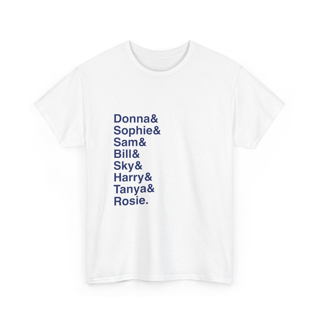 Mamma Mia T-Shirt - Donna, Sophie, Dads Names List Tee | Dancing Queen, ABBA Broadway Musical Gift, Jukebox Fan