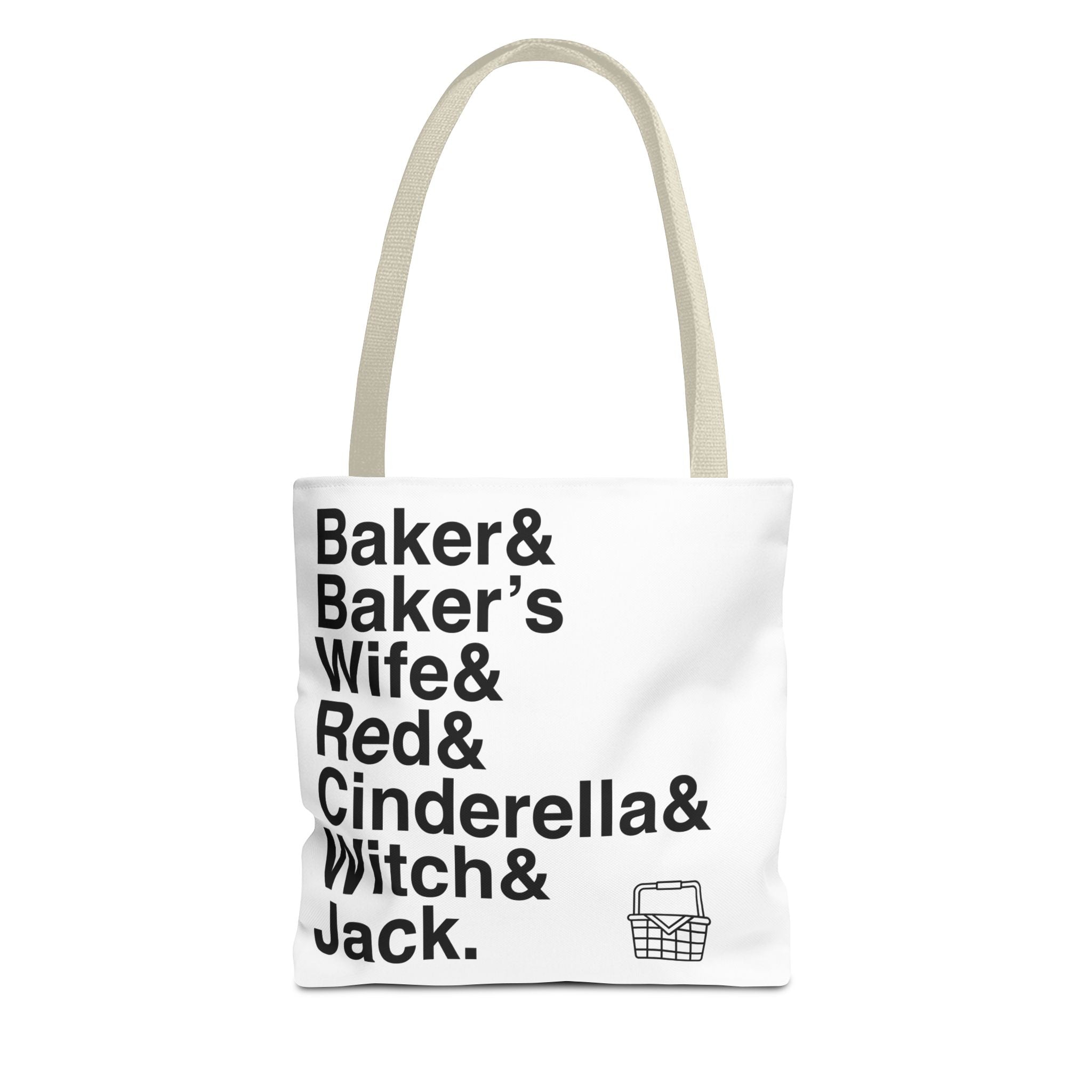 Into the Woods Tote Bag - Sondheim Musical Names List Bag | Baker, Witch, Giant Broadway Gift, Durable Canvas