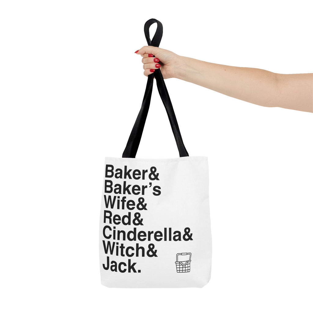 Into the Woods Tote Bag - Sondheim Musical Names List Bag | Baker, Witch, Giant Broadway Gift, Durable Canvas