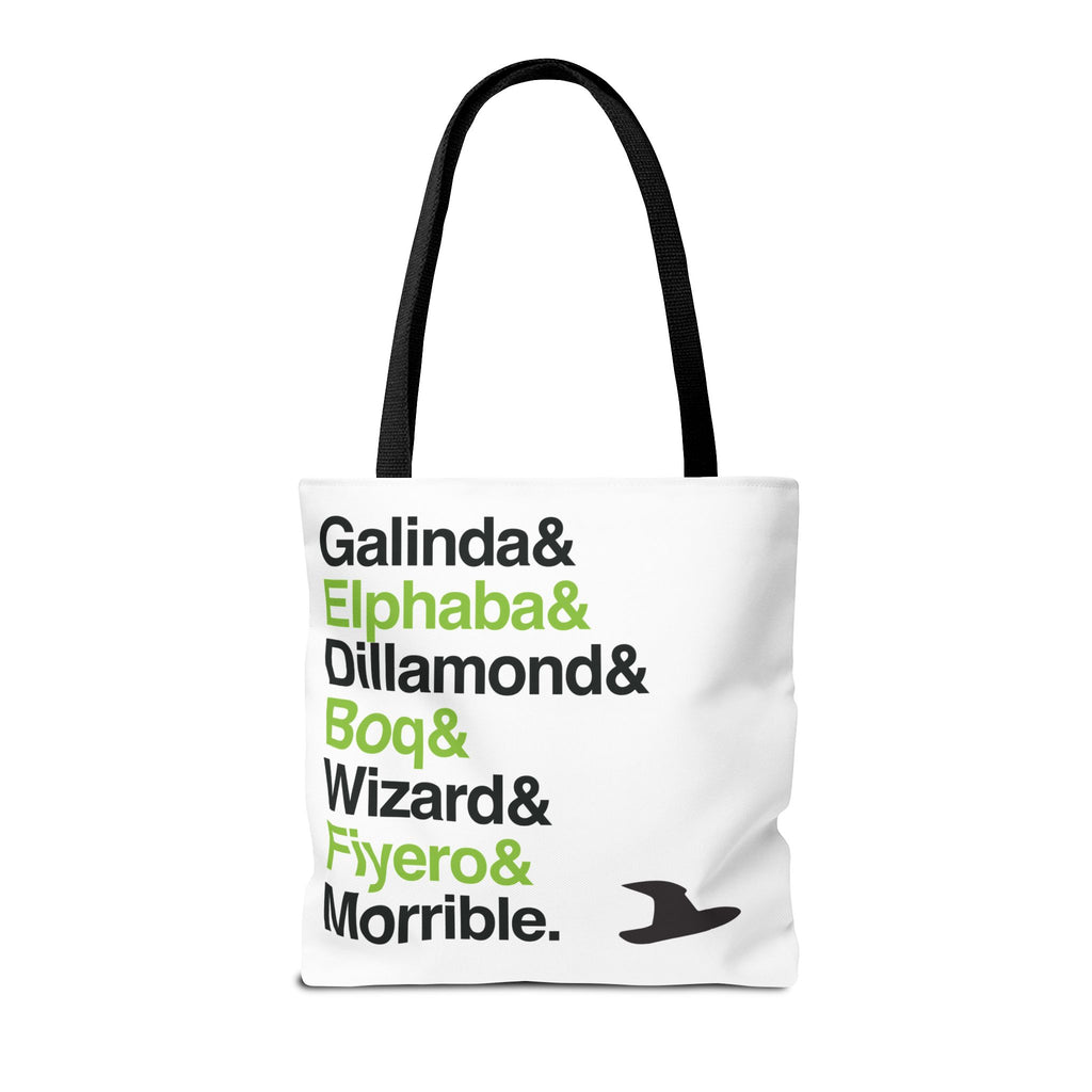 Wicked Tote Bag - Elphaba, Glinda Names List Bag | Defying Gravity Broadway Musical Gift, Durable Canvas