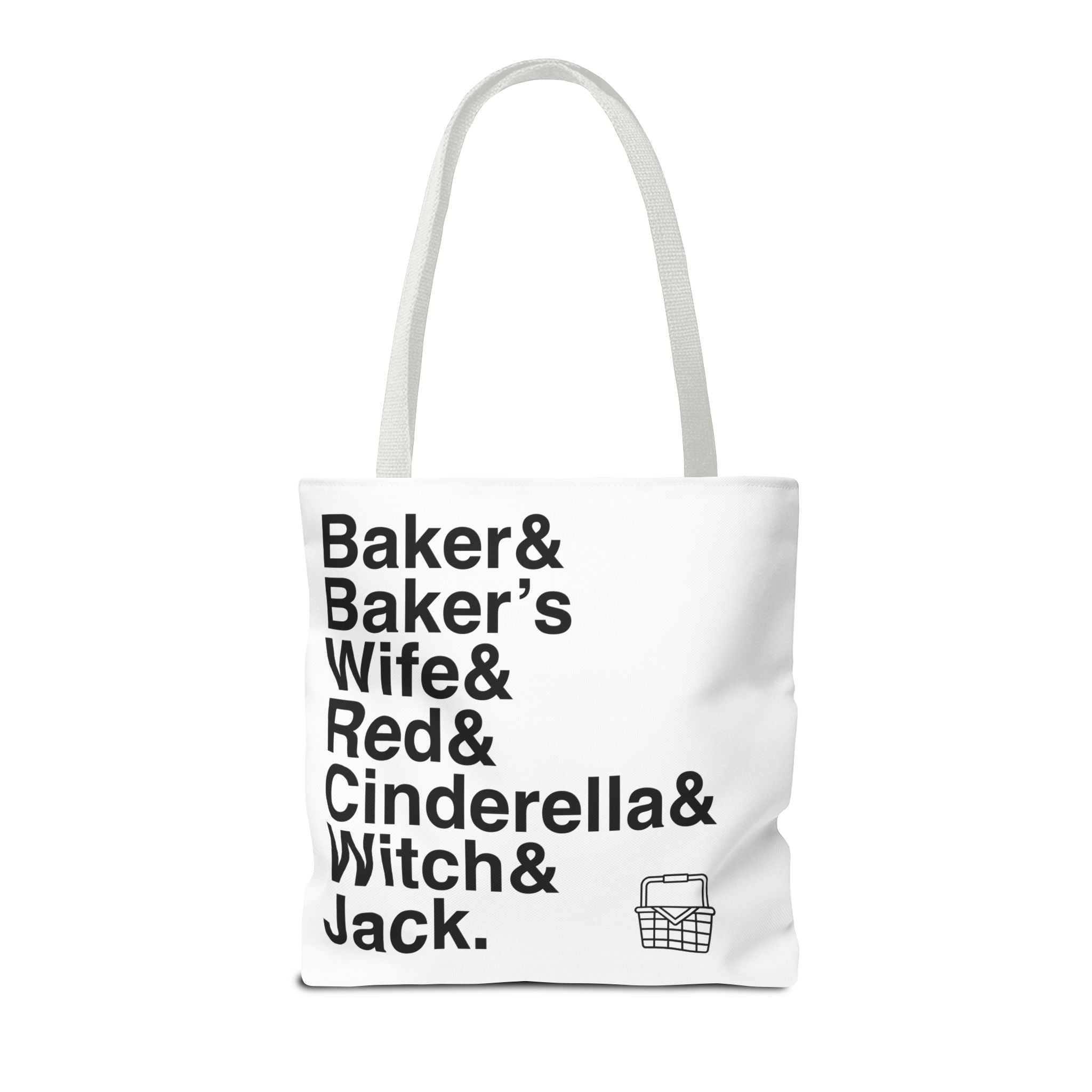 Into the Woods Tote Bag - Sondheim Musical Names List Bag | Baker, Witch, Giant Broadway Gift, Durable Canvas