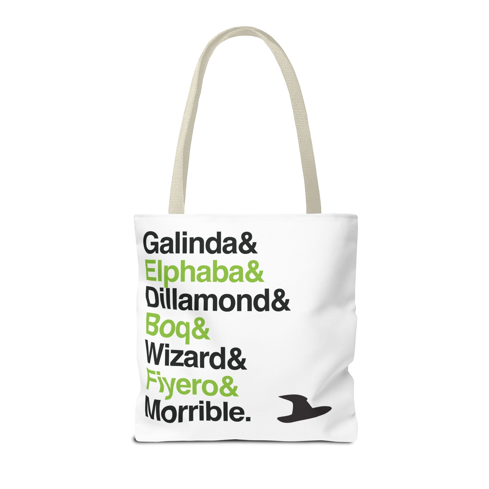 Wicked Tote Bag - Elphaba, Glinda Names List Bag | Defying Gravity Broadway Musical Gift, Durable Canvas
