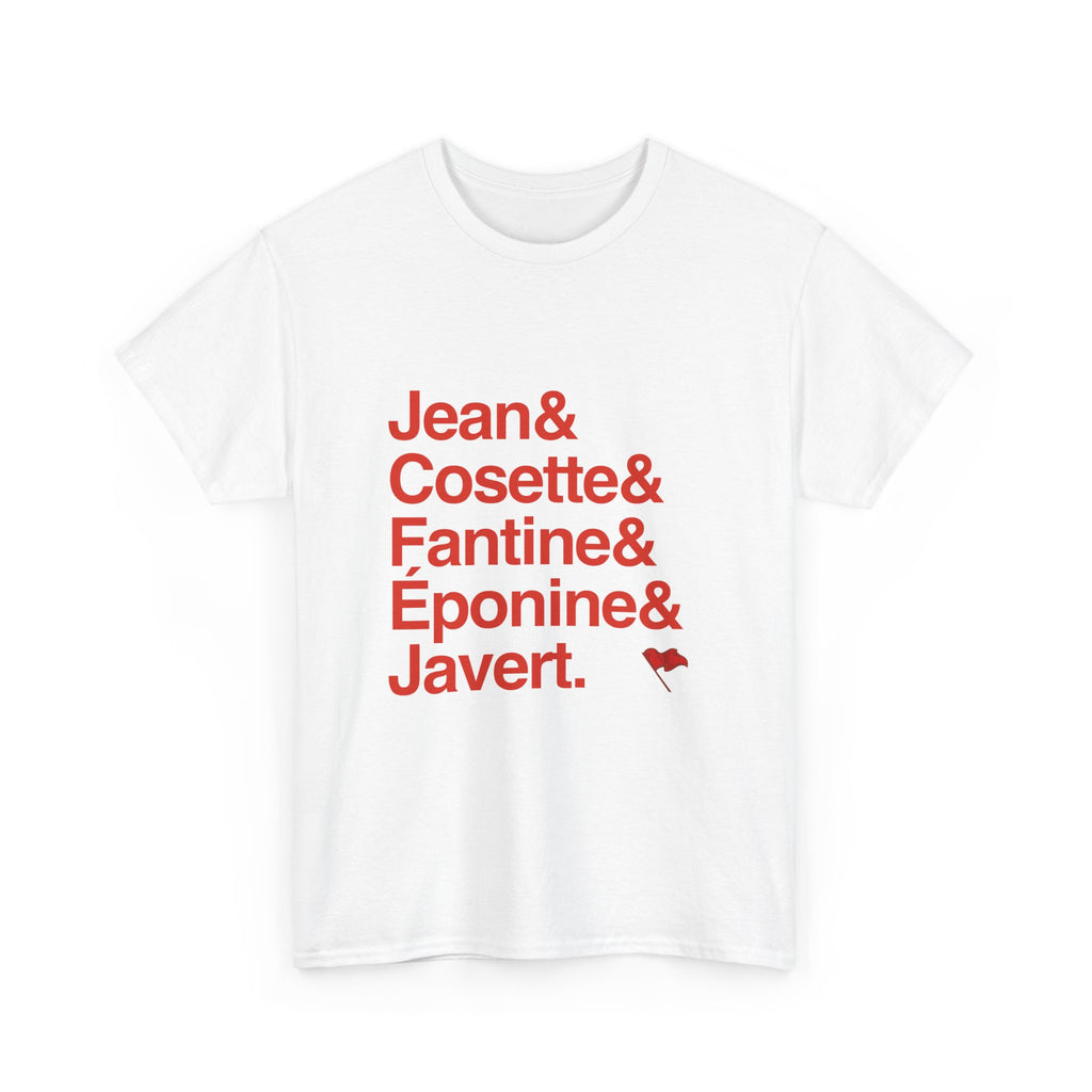 Les Misérables T-Shirt - Jean Valjean, Javert, Fantine Names List Tee | I Dreamed a Dream Broadway Musical Gift, Theatre Fan