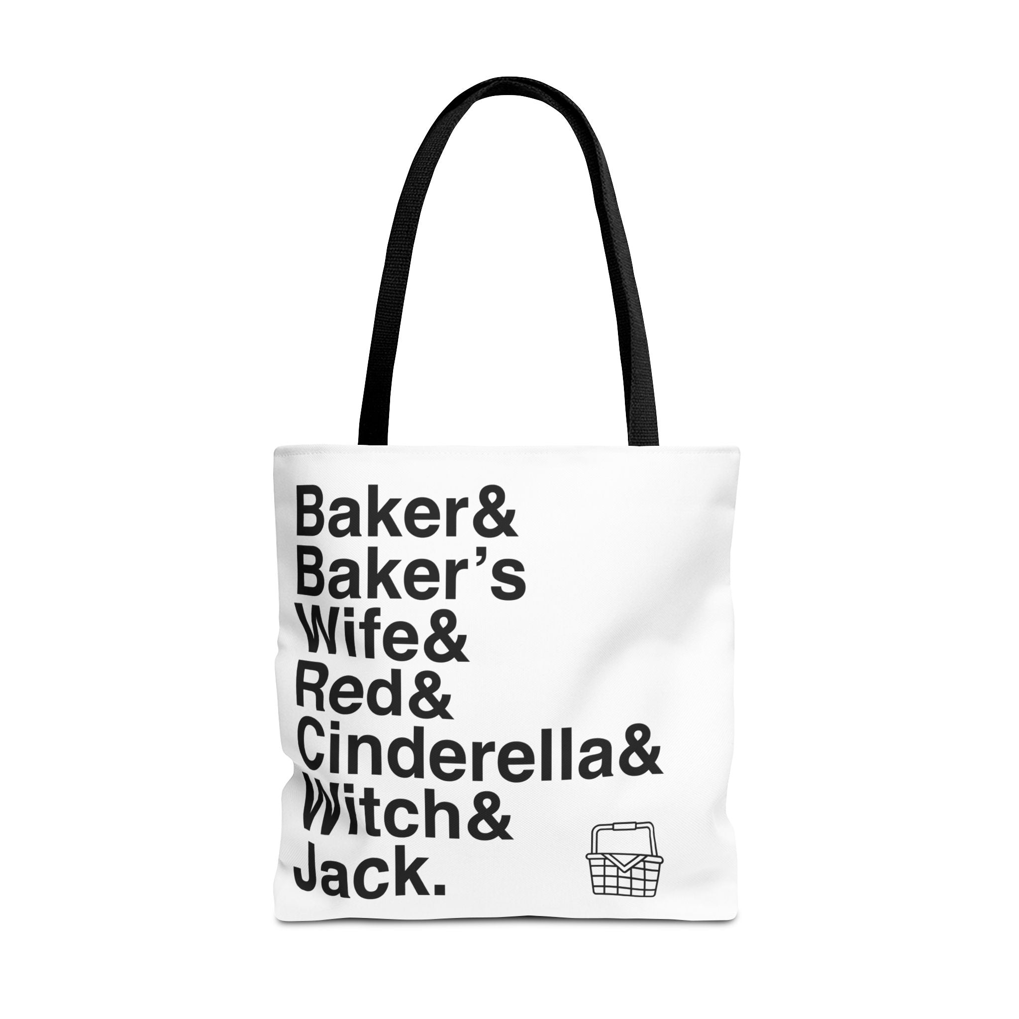 Into the Woods Tote Bag - Sondheim Musical Names List Bag | Baker, Witch, Giant Broadway Gift, Durable Canvas