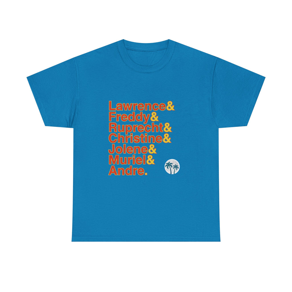 Dirty Rotten Scoundrels T-Shirt - Lawrence, Freddy Names List Tee | French Riviera Broadway Musical Comedy Gift