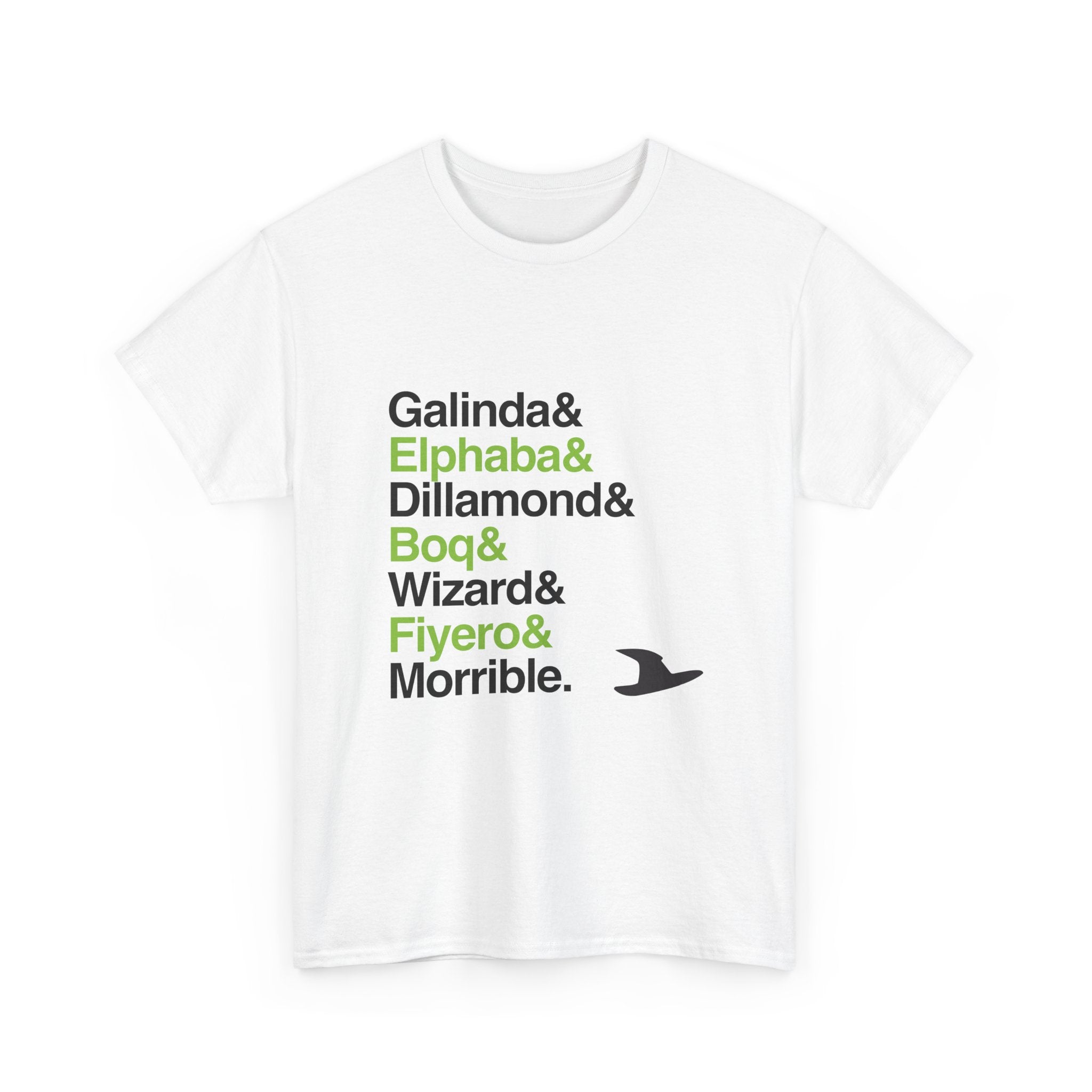 Wicked T-Shirt - Elphaba, Glinda, Defying Gravity Names List Tee | Broadway Musical Gift, Popular Witch Fan Apparel