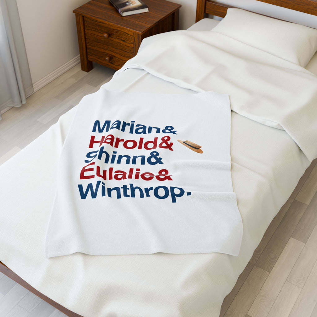 Into the Woods Blanket - Sondheim Musical Names List Throw | Cozy Fairy Tale Gift, Witch, Baker Home Decor