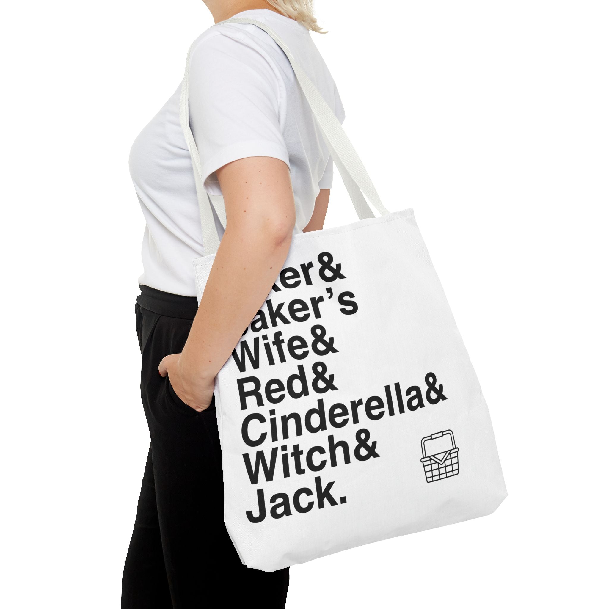 Into the Woods Tote Bag - Sondheim Musical Names List Bag | Baker, Witch, Giant Broadway Gift, Durable Canvas