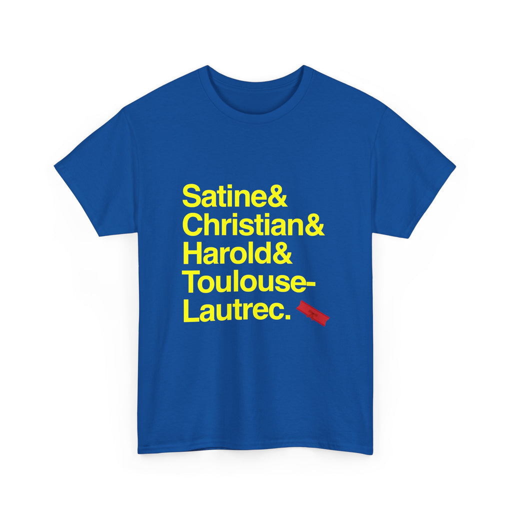 Moulin Rouge T-Shirt - Christian, Satine Names List Tee | Come What May Broadway Musical Gift, Jukebox Fan Apparel