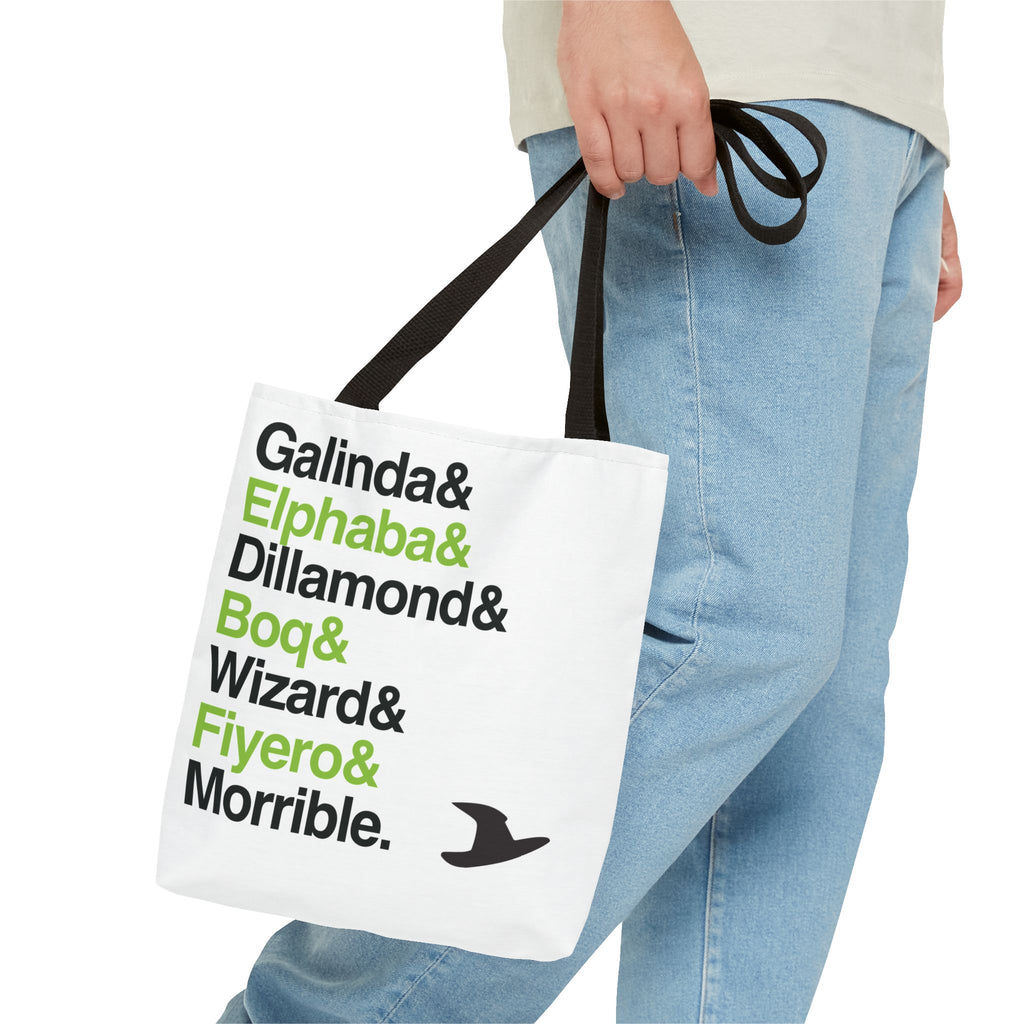 Wicked Tote Bag - Elphaba, Glinda Names List Bag | Defying Gravity Broadway Musical Gift, Durable Canvas