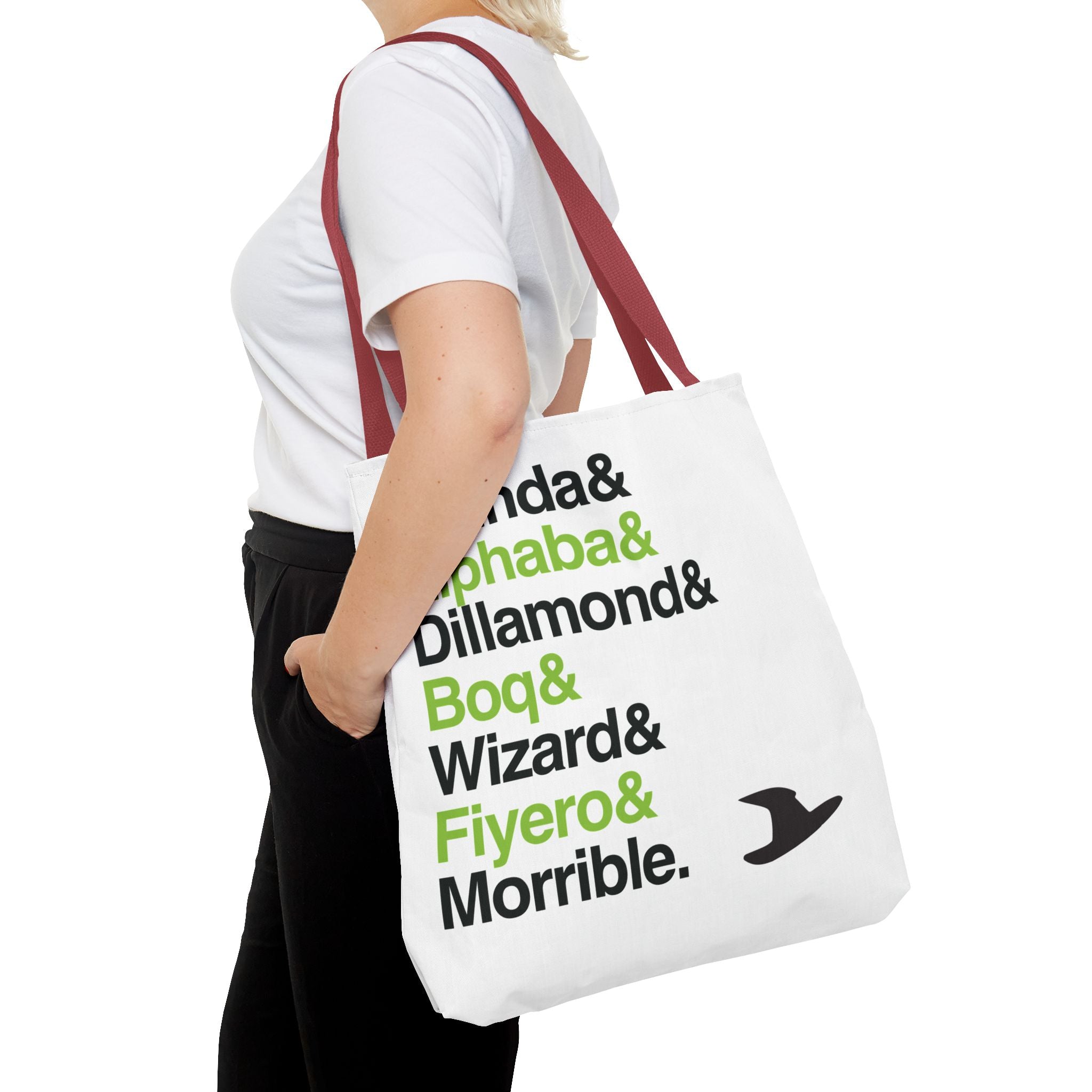 Wicked Tote Bag - Elphaba, Glinda Names List Bag | Defying Gravity Broadway Musical Gift, Durable Canvas