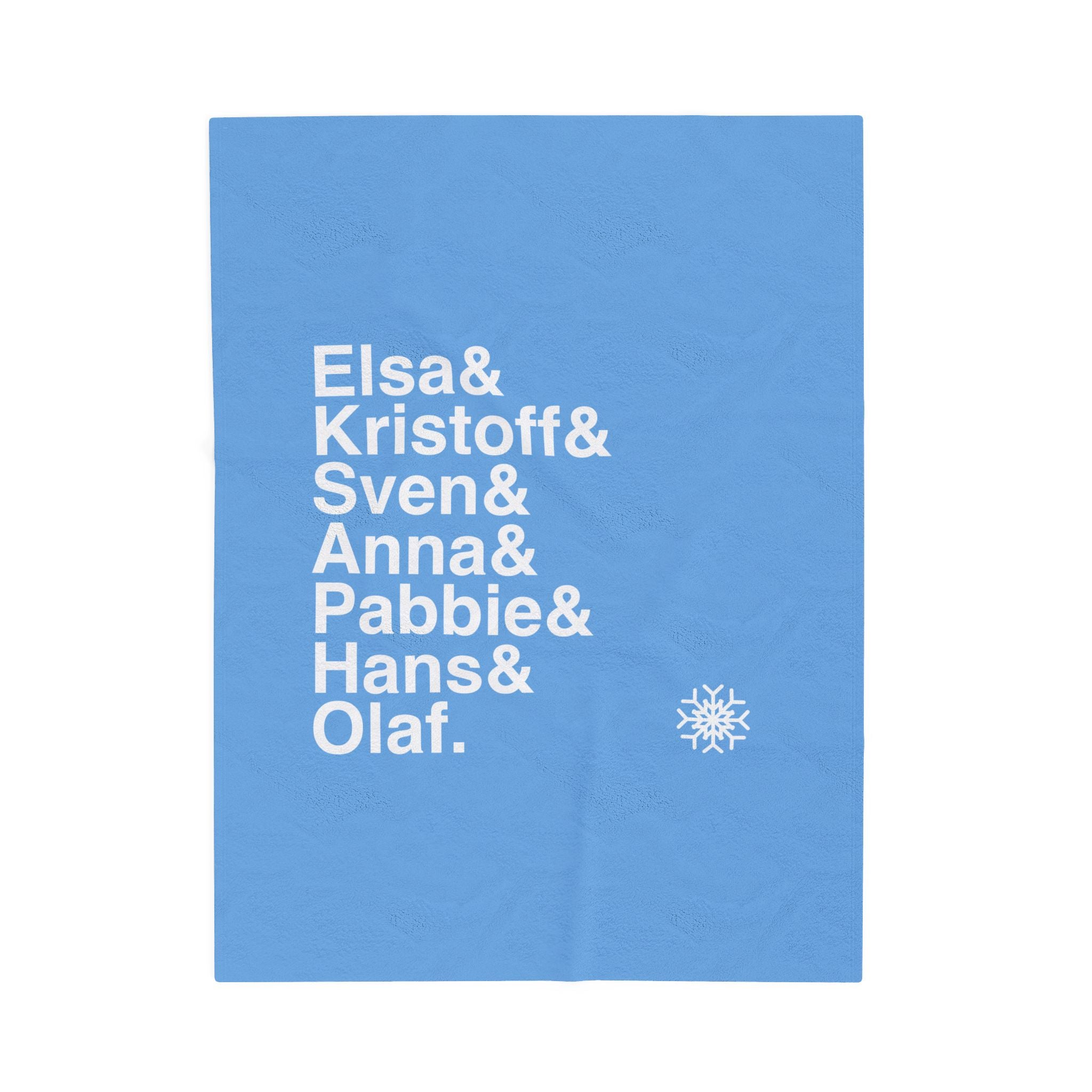 Frozen Blanket - Elsa, Anna, Olaf Names List Throw | Cozy Disney Broadway Musical Gift, Home Decor, Let It Go
