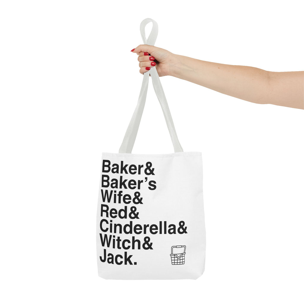Into the Woods Tote Bag - Sondheim Musical Names List Bag | Baker, Witch, Giant Broadway Gift, Durable Canvas