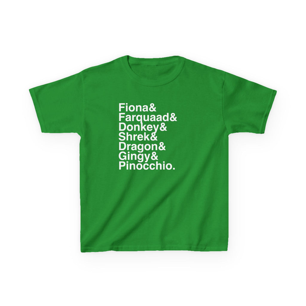 KIDS Shrek the Musical T-Shirt - Donkey, Princess Fiona, Farquaad Names List Tee | Broadway Musical Gift, I'm a Believer