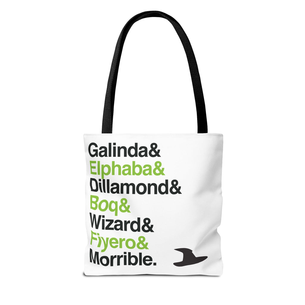 Wicked Tote Bag - Elphaba, Glinda Names List Bag | Defying Gravity Broadway Musical Gift, Durable Canvas
