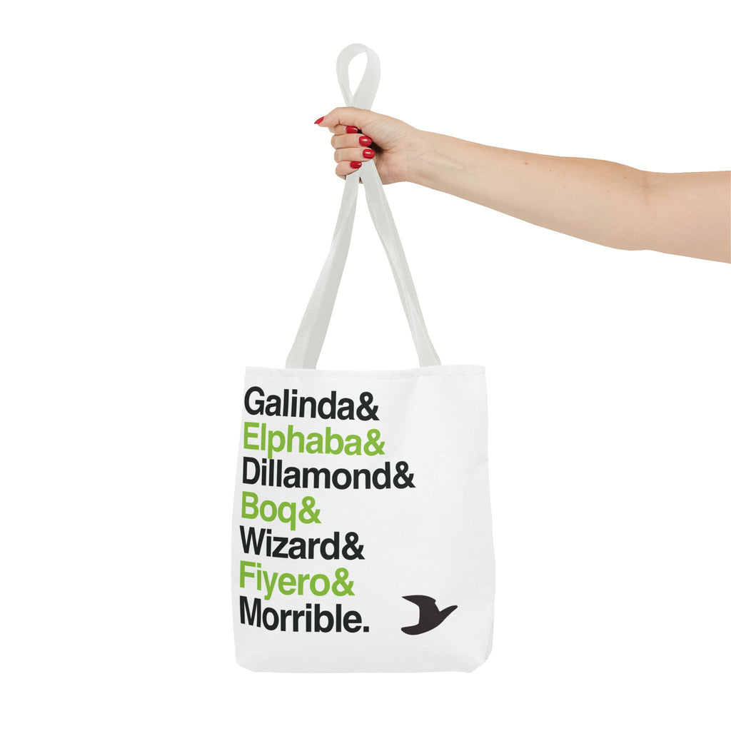 Wicked Tote Bag - Elphaba, Glinda Names List Bag | Defying Gravity Broadway Musical Gift, Durable Canvas