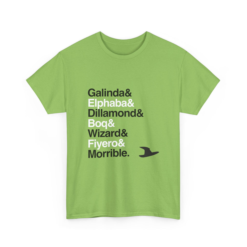 Wicked T-Shirt - Elphaba, Glinda, Defying Gravity Names List Tee | Broadway Musical Gift, Popular Witch Fan Apparel