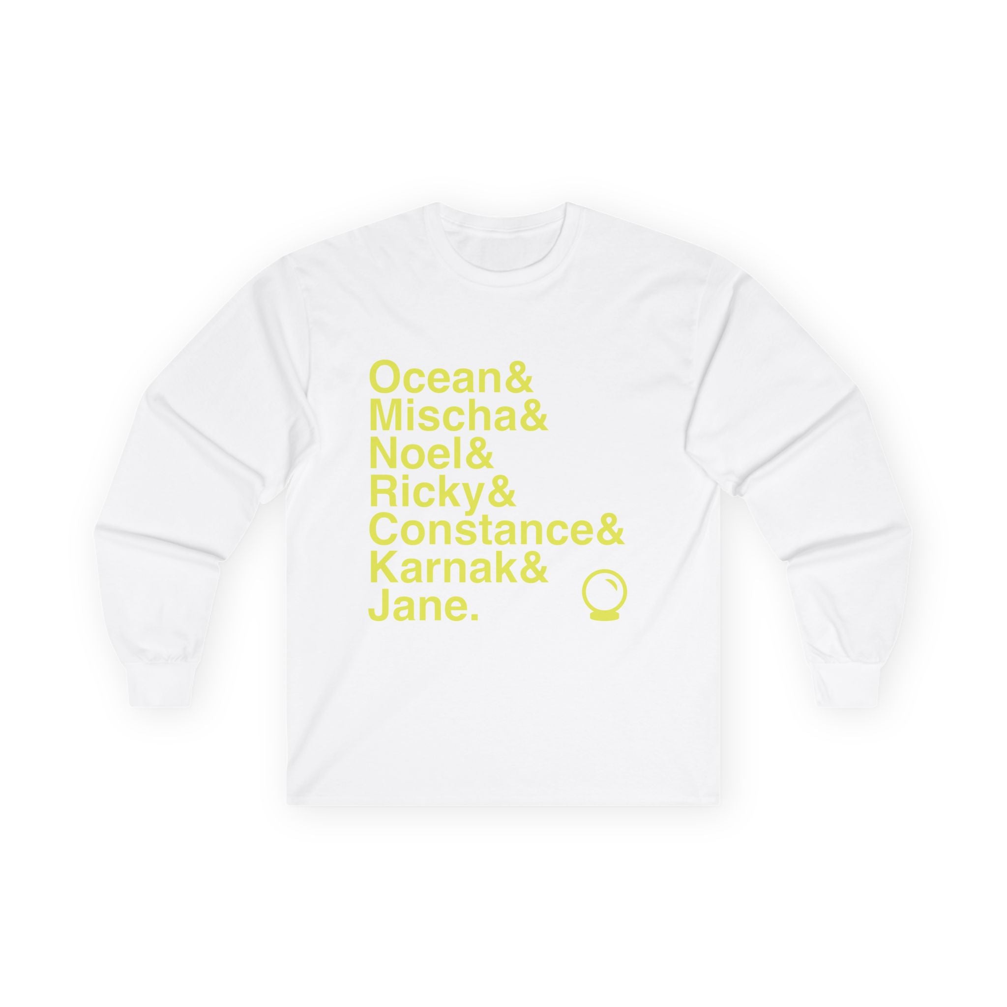 Ride the Cyclone Long Sleeve T-Shirt - Ocean, Mischa, Karnak Names List Apparel | Cult Hit Musical Gift (Cotton)