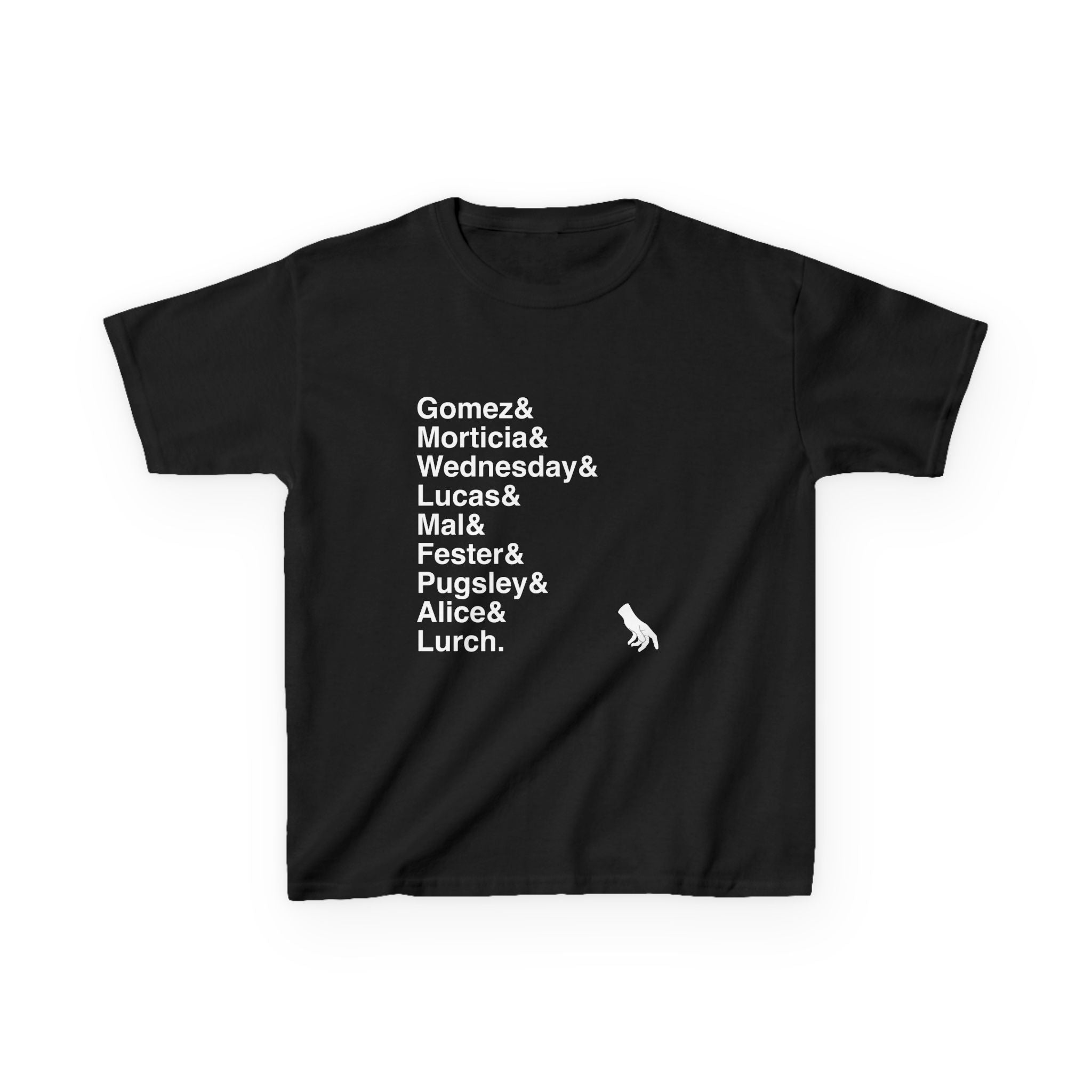 KIDS The Addams Family Musical T-Shirt - Names List Tee | Broadway Gift, Wednesday, Morticia, Gomez, Theatre Fan Apparel
