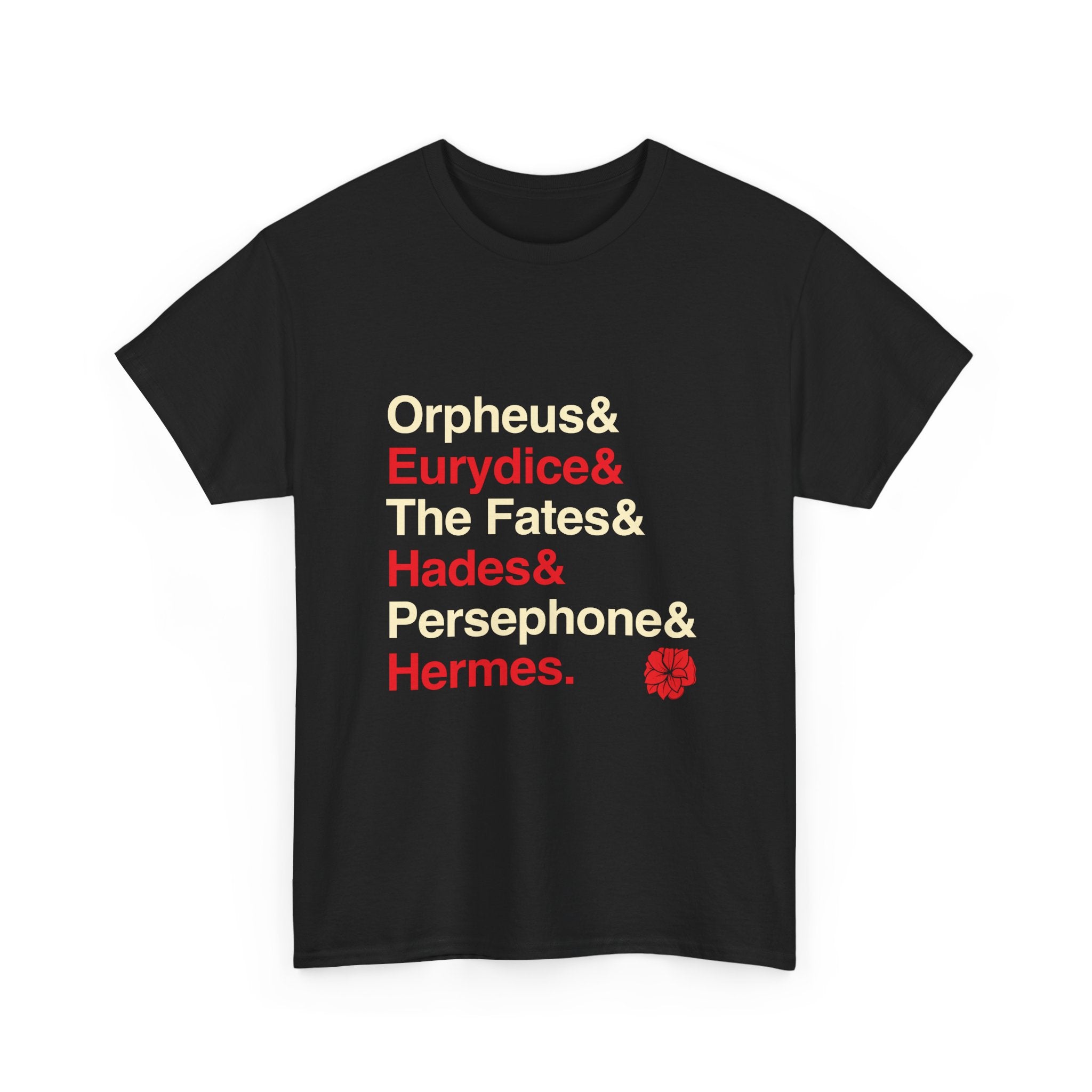 Hadestown T-Shirt - Orpheus, Eurydice, Hermes Names List Tee | Broadway Tony Winner Musical Gift, Way Down Hadestown