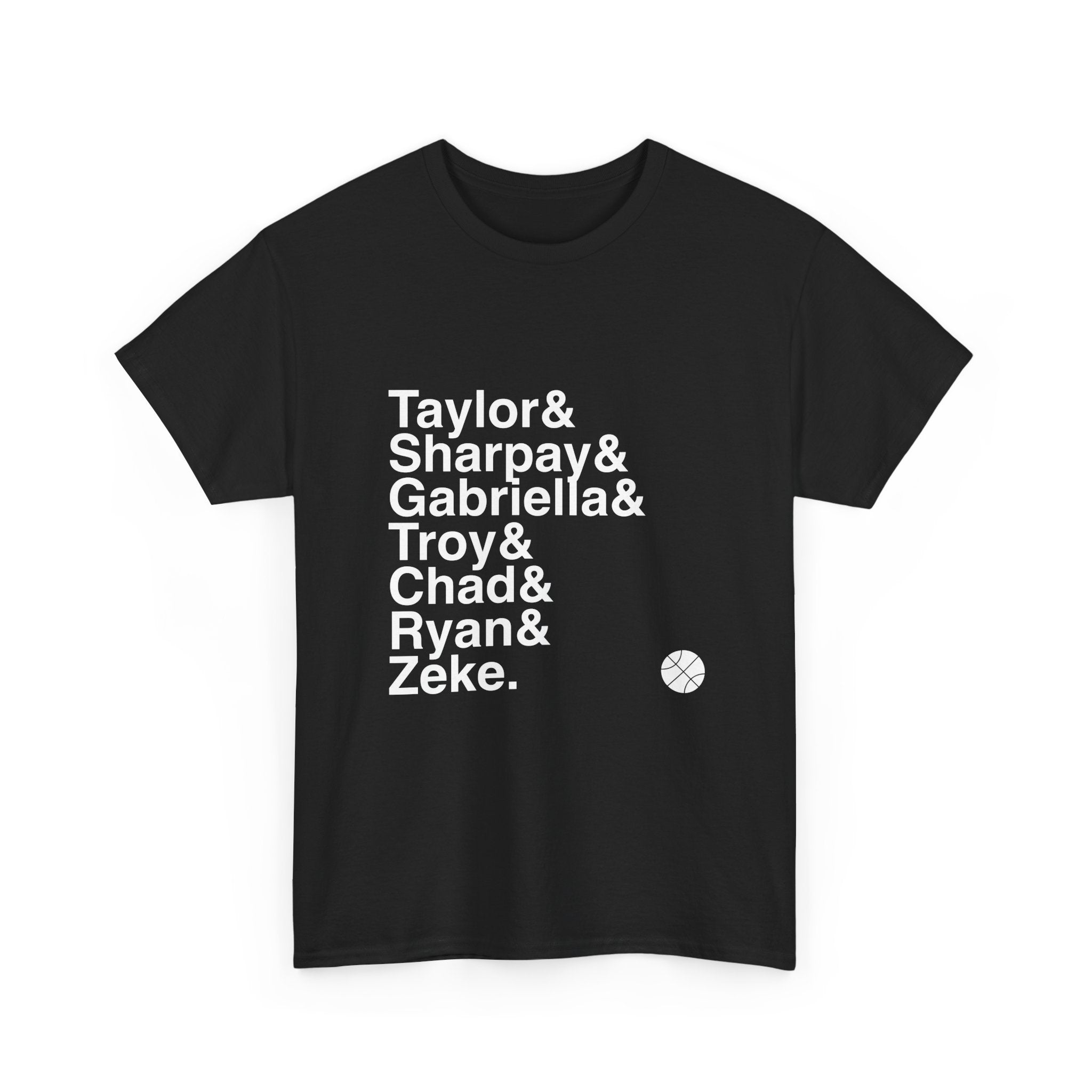 High School Musical T-Shirt - Troy Bolton, Gabriella Names List Tee | Wildcats, Breaking Free Disney Musical Gift