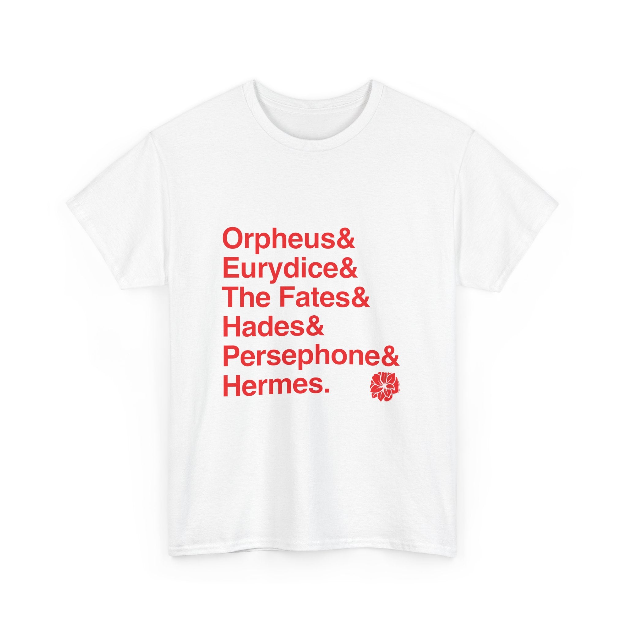 Hadestown T-Shirt - Orpheus, Eurydice, Hermes Names List Tee | Broadway Tony Winner Musical Gift, Way Down Hadestown