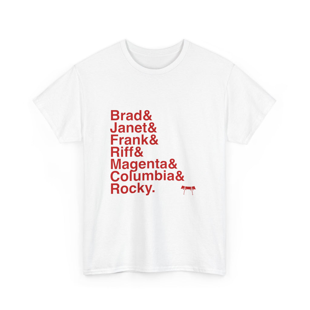 Rocky Horror T-Shirt - Frank-N-Furter, Time Warp Names List Tee | Cult Classic Musical Gift, Janet & Brad Fan Apparel