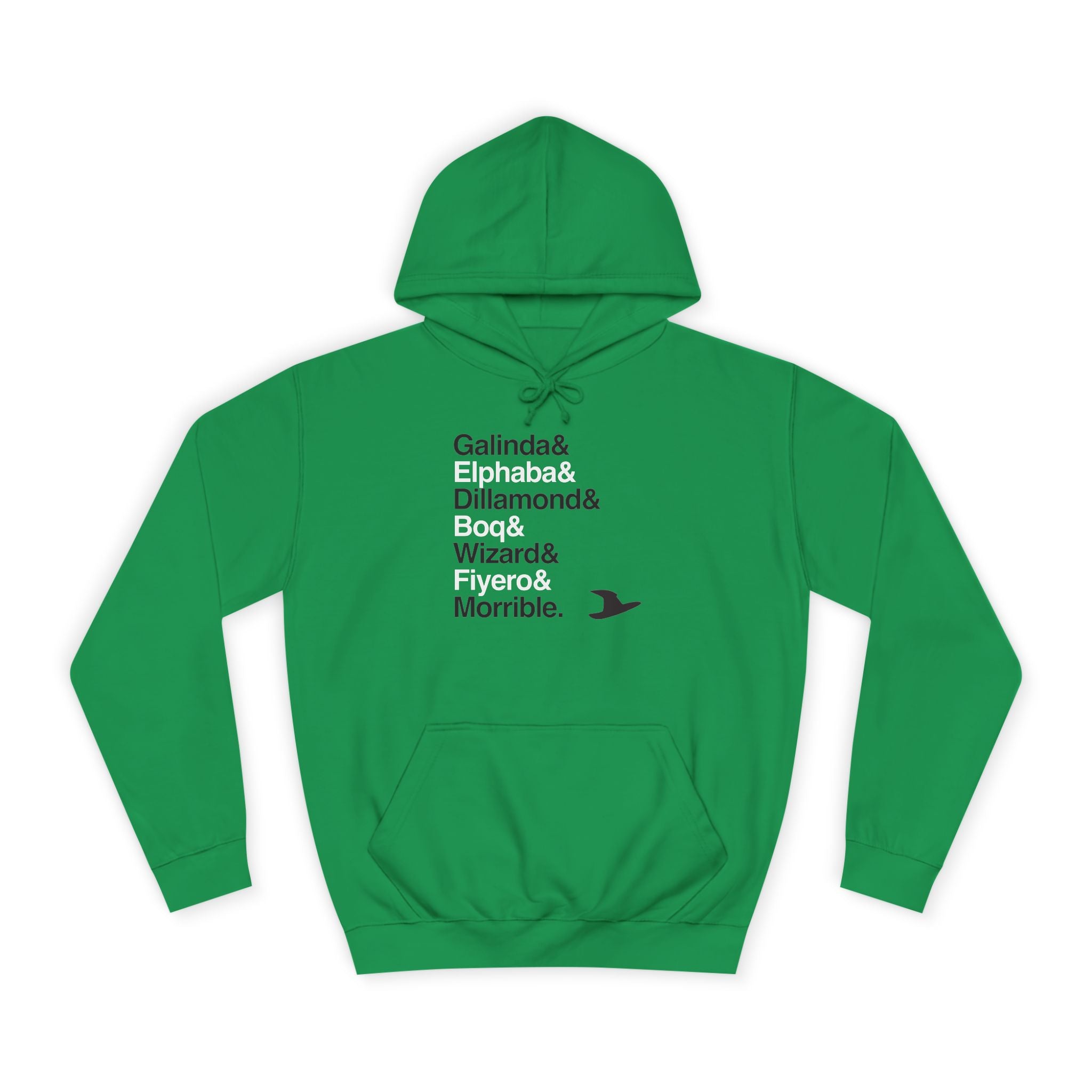 Wicked Broadway Hoodie & T-Shirt - Elphaba, Glinda Names List Apparel | Defying Gravity Musical Gift (Unisex)