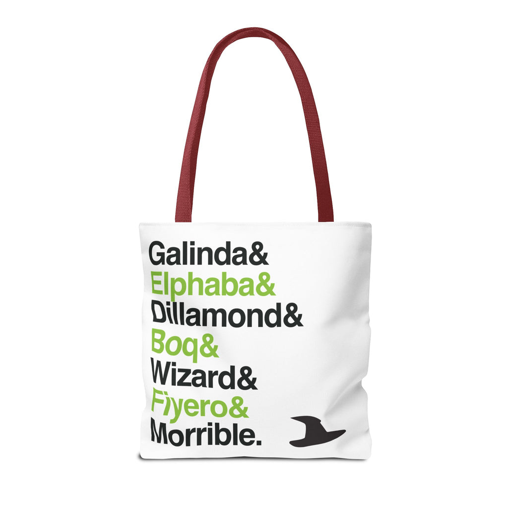 Wicked Tote Bag - Elphaba, Glinda Names List Bag | Defying Gravity Broadway Musical Gift, Durable Canvas