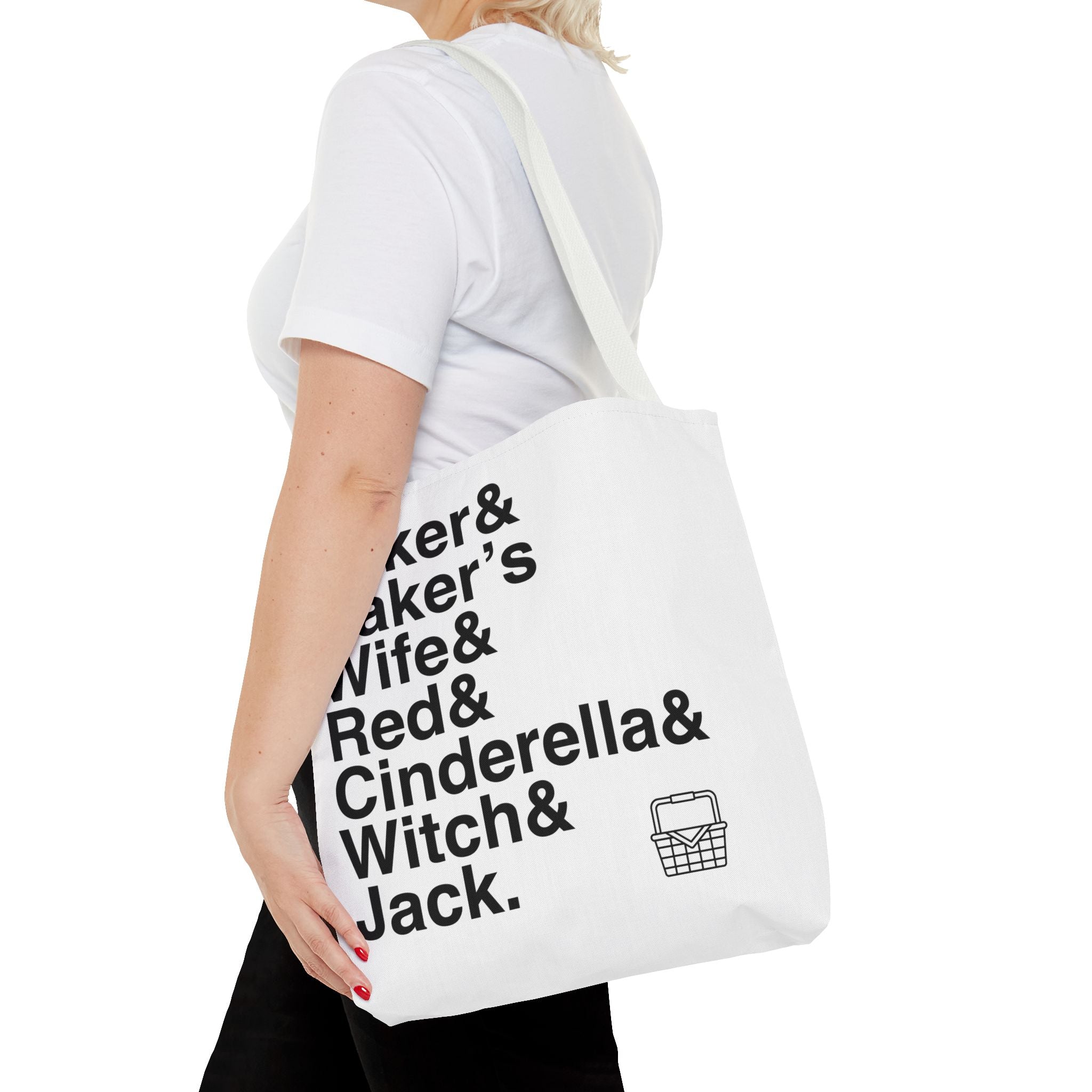 Into the Woods Tote Bag - Sondheim Musical Names List Bag | Baker, Witch, Giant Broadway Gift, Durable Canvas