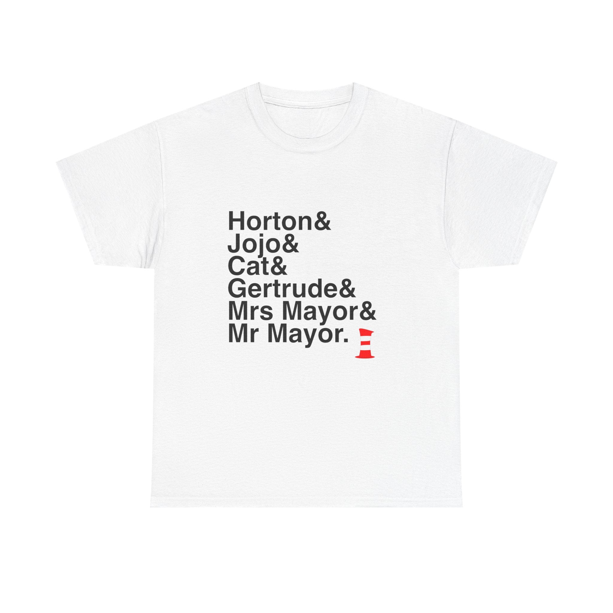 Seussical T-Shirt - Cat in the Hat, Horton Names List Tee | Dr. Seuss Broadway Musical Gift, Thinker Fan