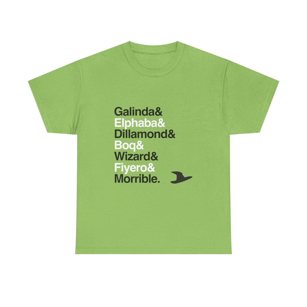 Wicked T-Shirt - Elphaba, Glinda, Defying Gravity Names List Tee | Broadway Musical Gift, Popular Witch Fan Apparel