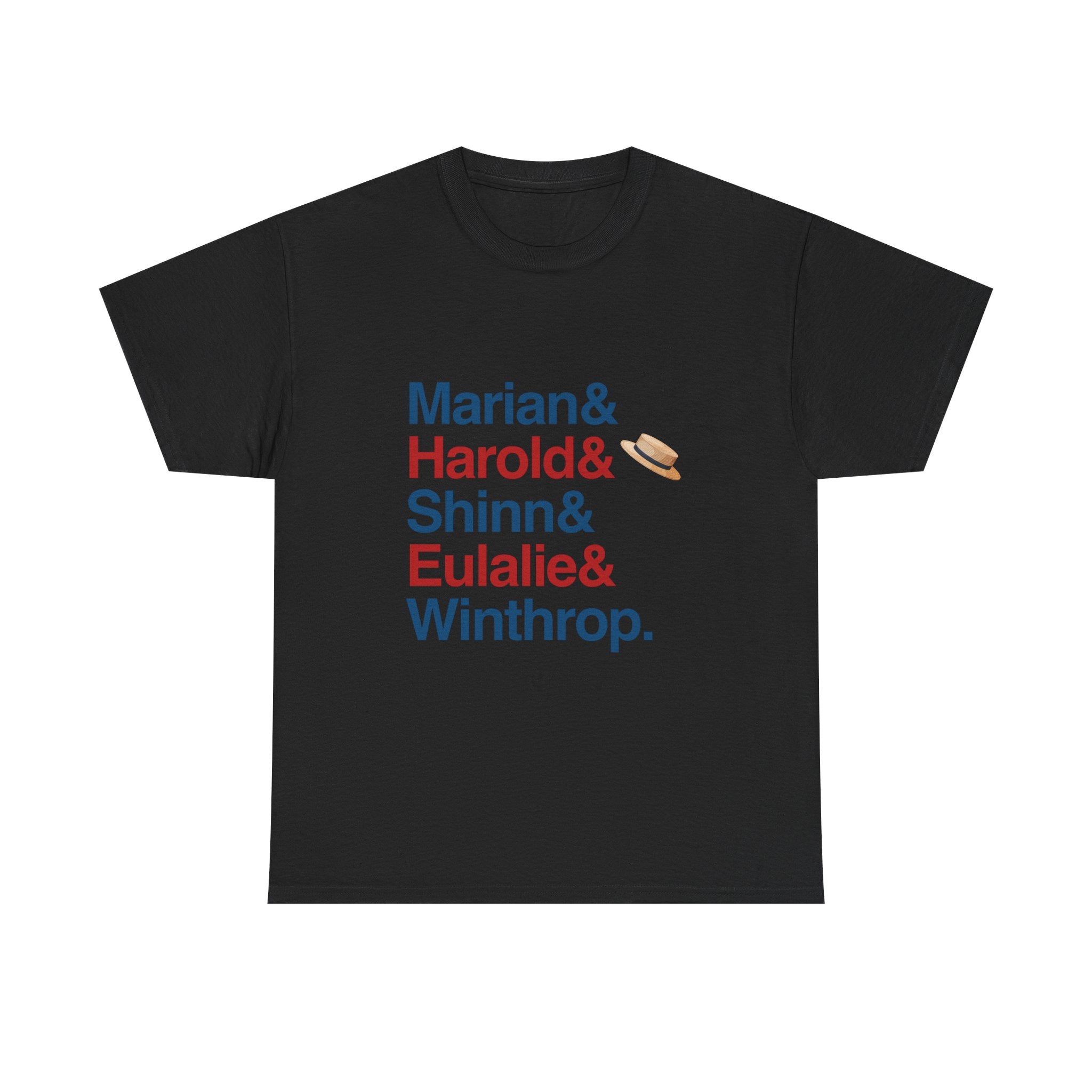 The Music Man T-Shirt - Harold Hill, Marian Paroo Names List Tee | Seventy-Six Trombones Broadway Musical Gift