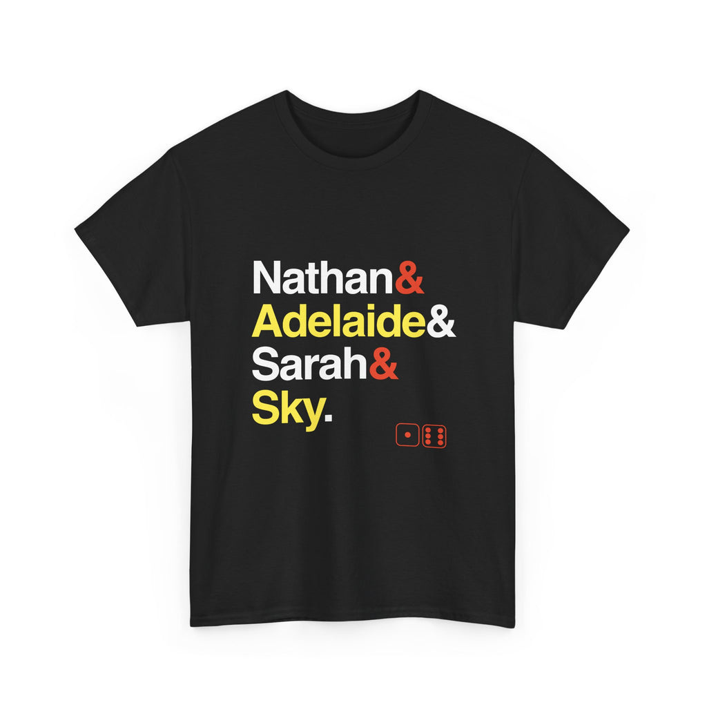 Guys and Dolls T-Shirt - Sky Masterson, Sarah Brown Names List Tee | Runyonland Broadway Musical Gift, Sit Down You're Rockin'