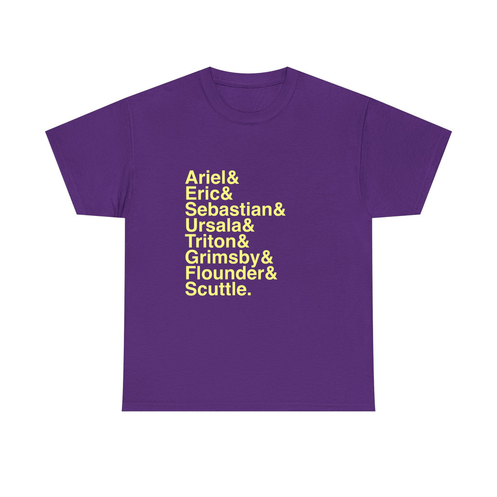 The Little Mermaid T-Shirt - Ariel, Ursula, Sebastian Names List Tee | Disney Broadway Musical Gift, Part of Your World