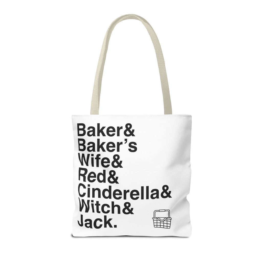 Into the Woods Tote Bag - Sondheim Musical Names List Bag | Baker, Witch, Giant Broadway Gift, Durable Canvas