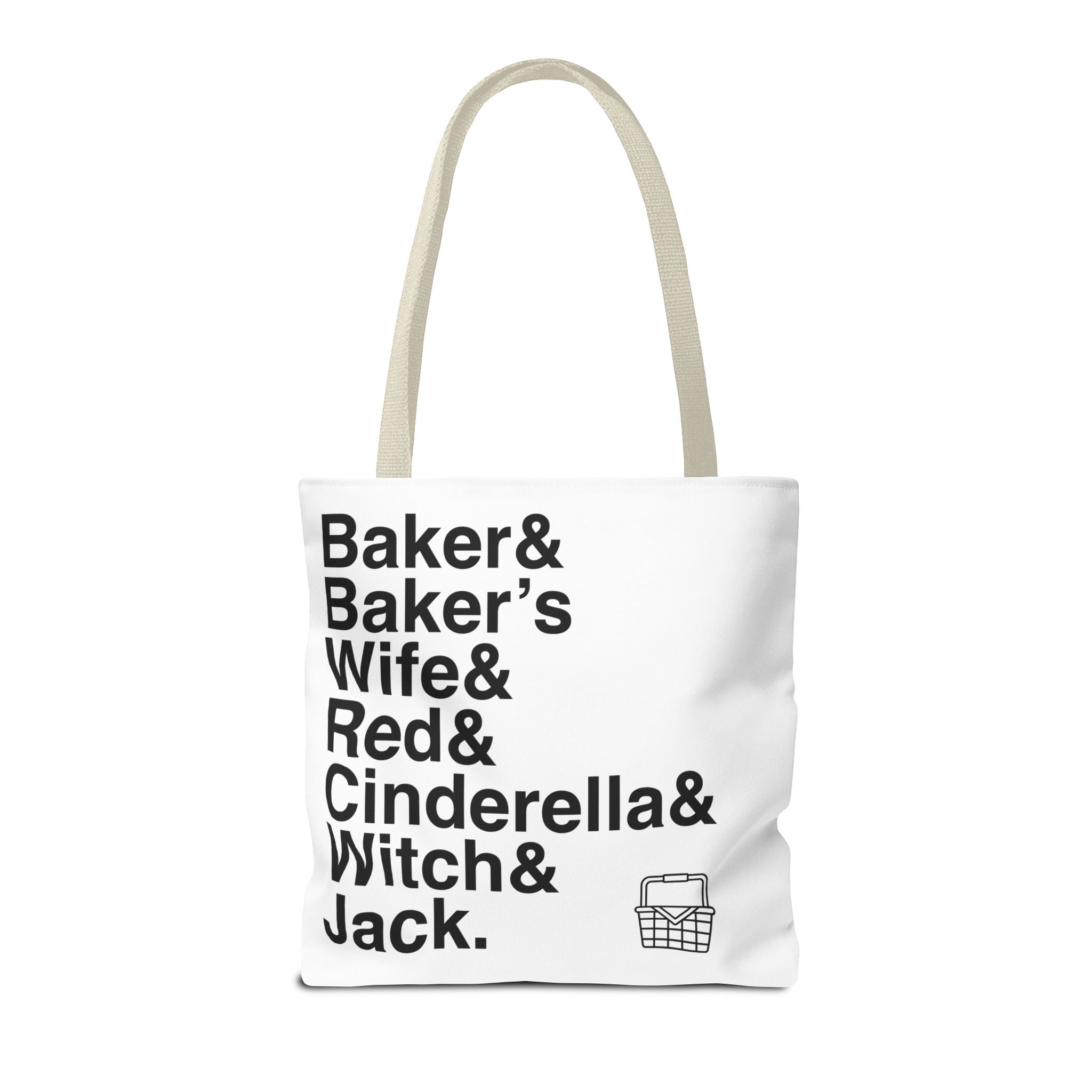 Into the Woods Tote Bag - Sondheim Musical Names List Bag | Baker, Witch, Giant Broadway Gift, Durable Canvas